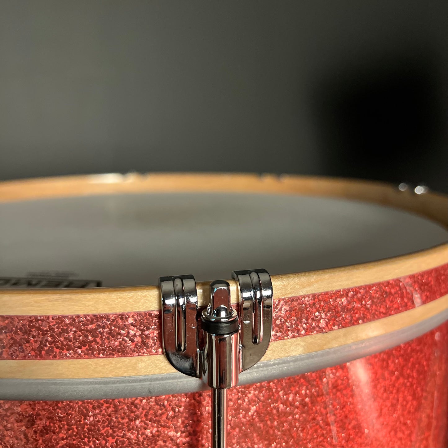 VINTAGE 1970's Gretsch "Playboy" Wood Hoop Drum Set in Vintage Pink Sparkle - 14x22, 9x13, 16x16