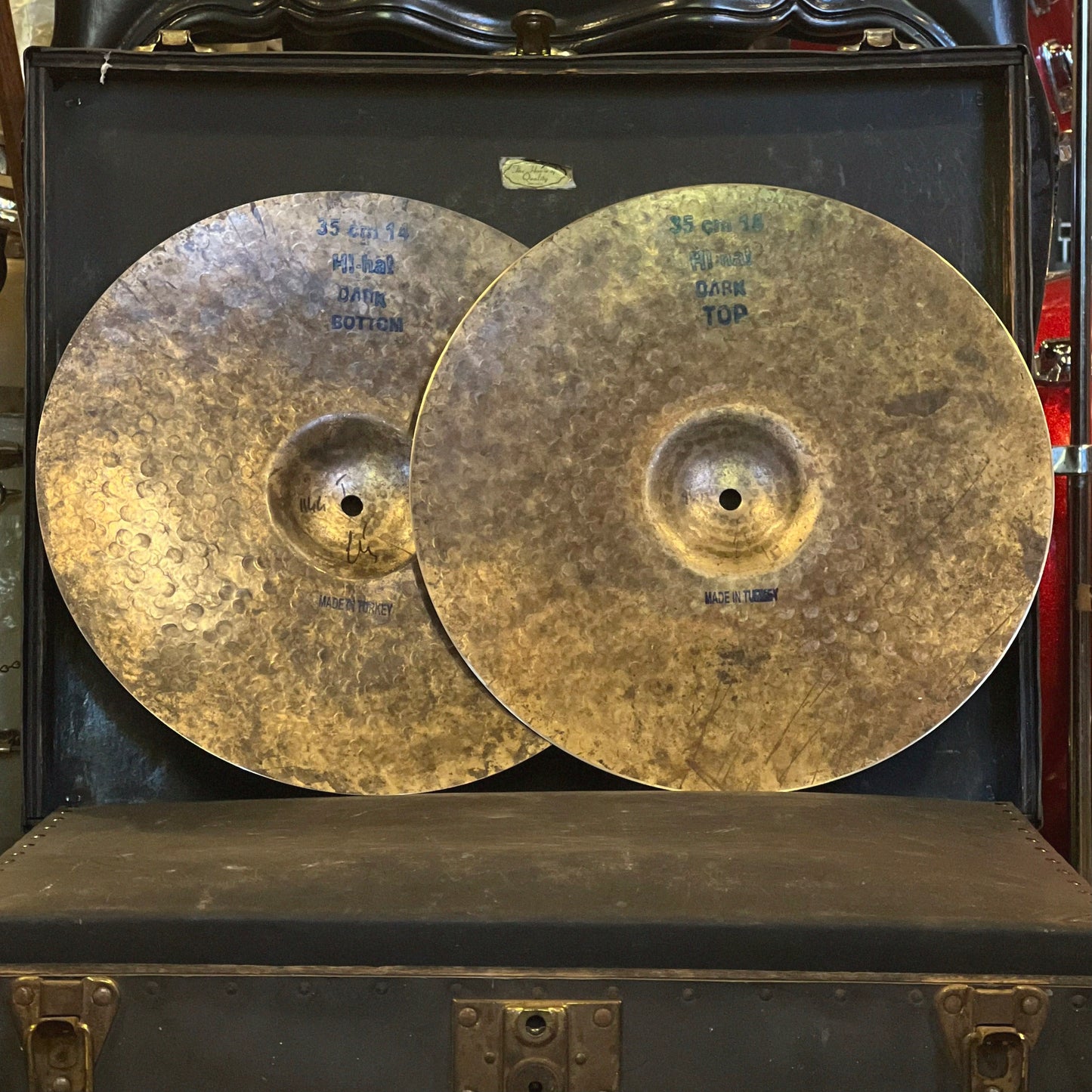 USED Bosphorus 14" Turk Dark Hi-Hat Cymbals - 986/1144g