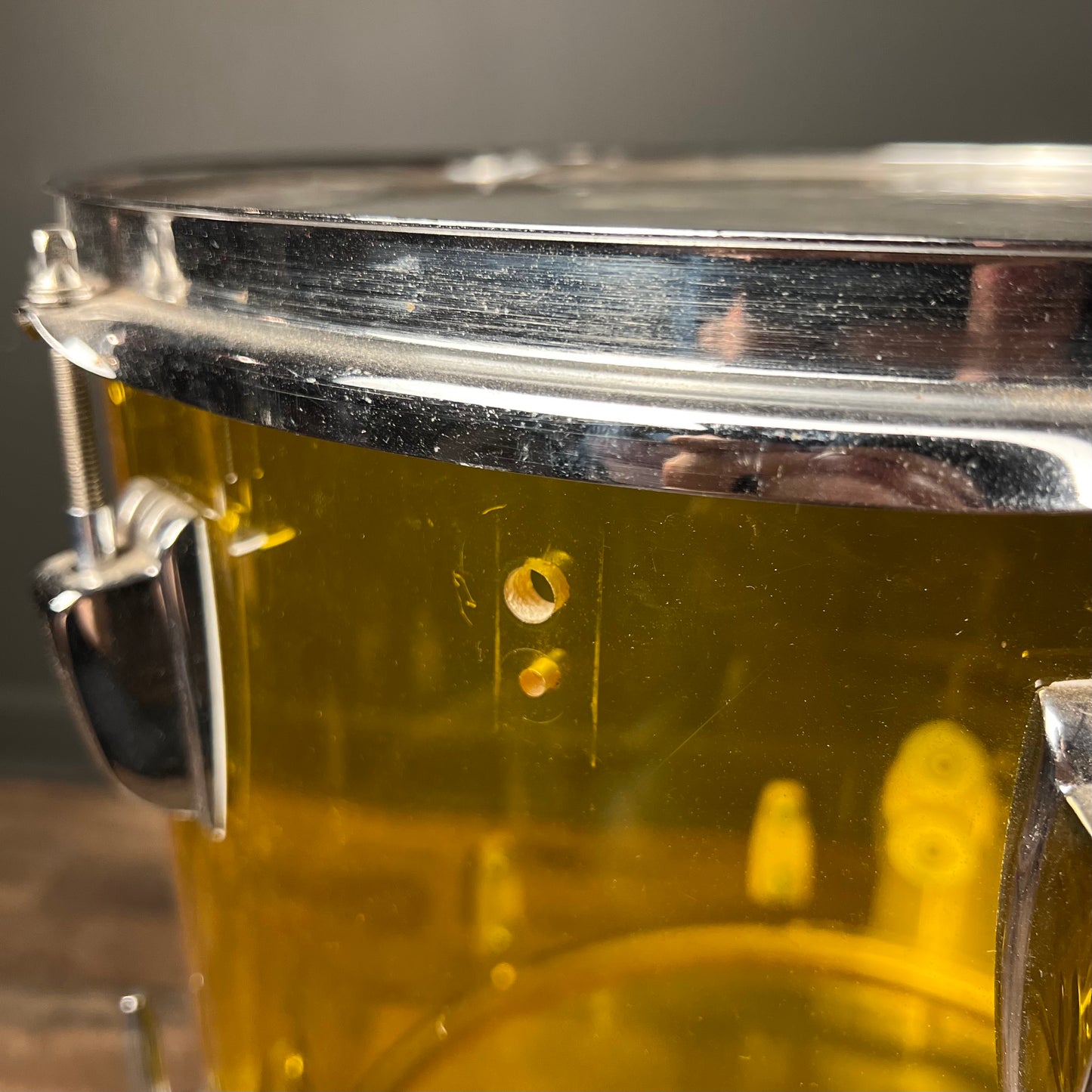 VINTAGE 1970's Ludwig Vistalite Drum Set in Jelly Bean Acrylic - 14x22, 8x12, 9x13, 16x16