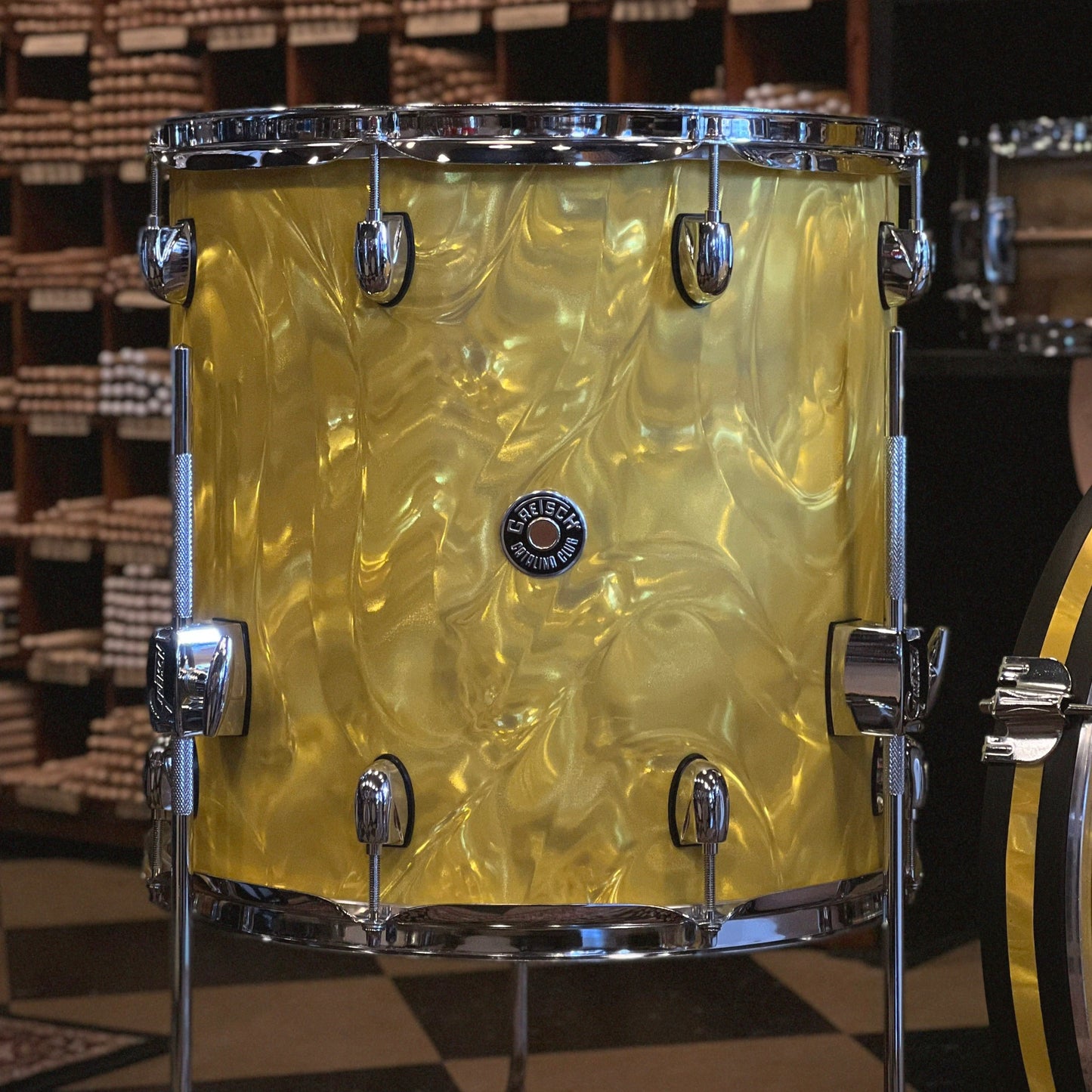 NEW Gretsch Catalina Club Bop Drum Set in Yellow Satin Flame - 14x18, 8x12, 14x14, 5x14