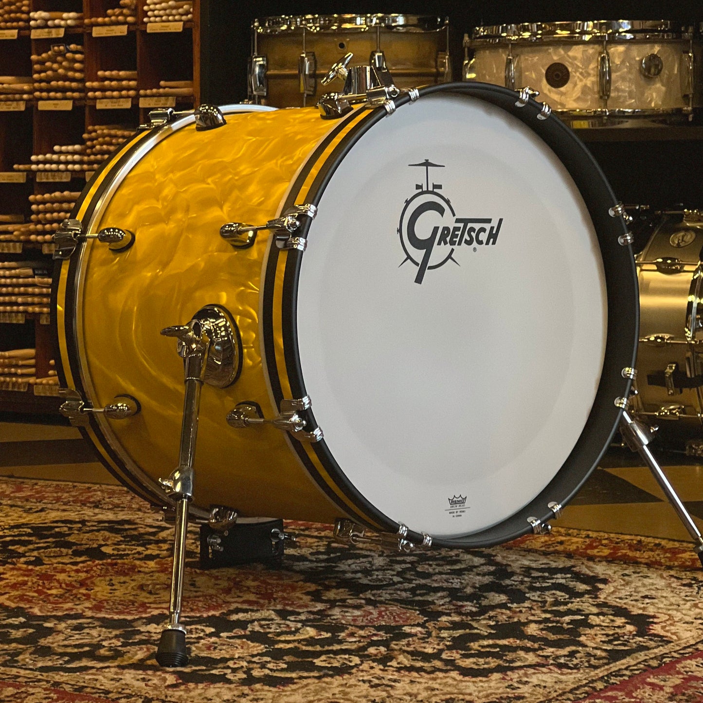 NEW Gretsch Catalina Club Bop Drum Set in Yellow Satin Flame - 14x18, 8x12, 14x14, 5x14