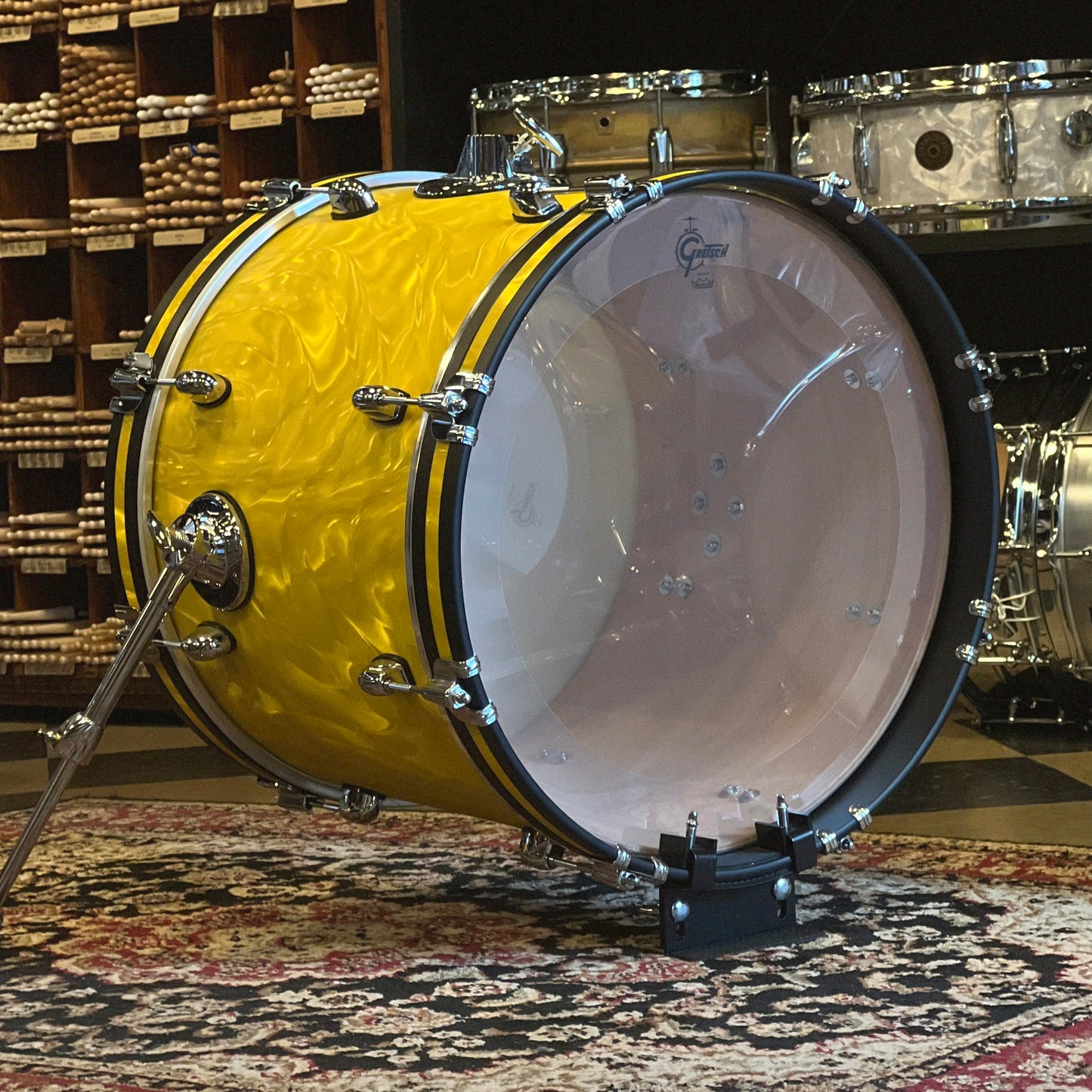 NEW Gretsch Catalina Club Bop Drum Set in Yellow Satin Flame - 14x18, 8x12, 14x14, 5x14