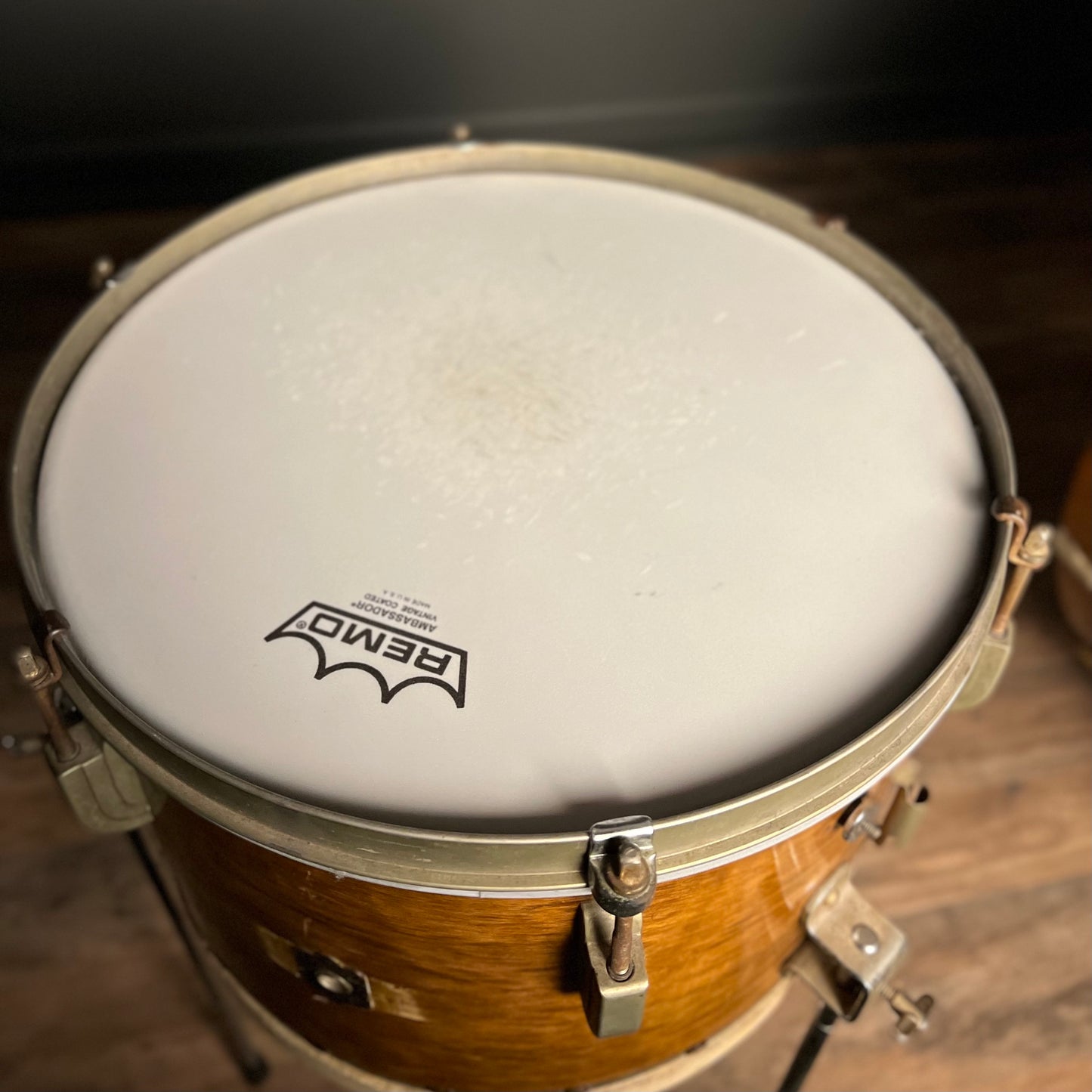 VINTAGE 1930's Leedy Spartan Trap Kit in Mahogany Stain - 14x28, 7x11, 9x13