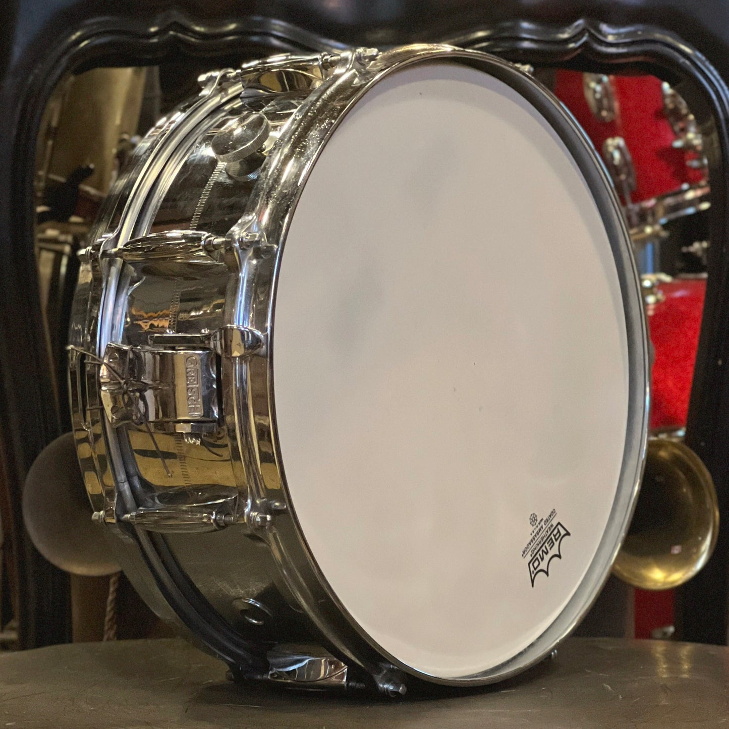 VINTAGE 1970's Gretsch 5x14 4160 Chrome over Brass snare drum