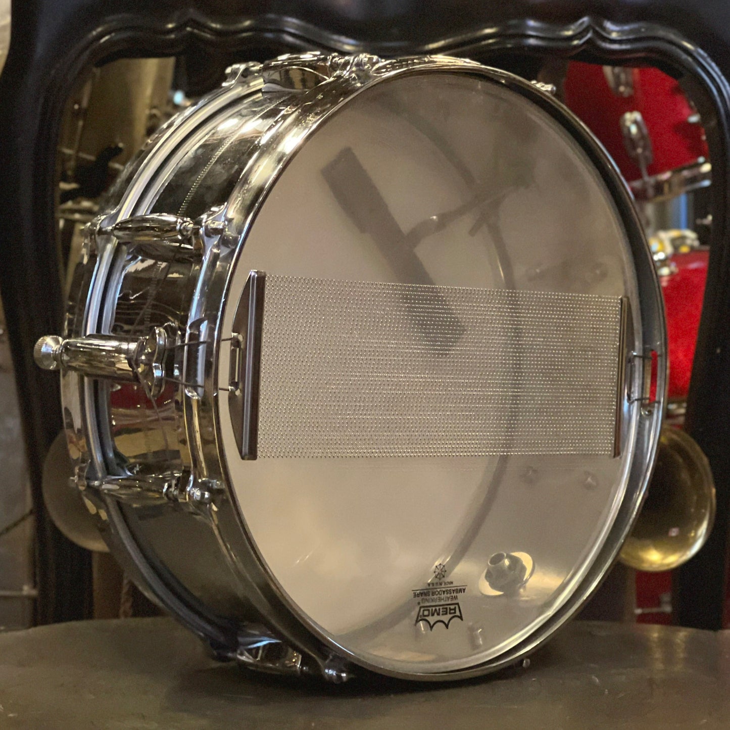 VINTAGE 1970's Gretsch 5x14 4160 Chrome over Brass snare drum