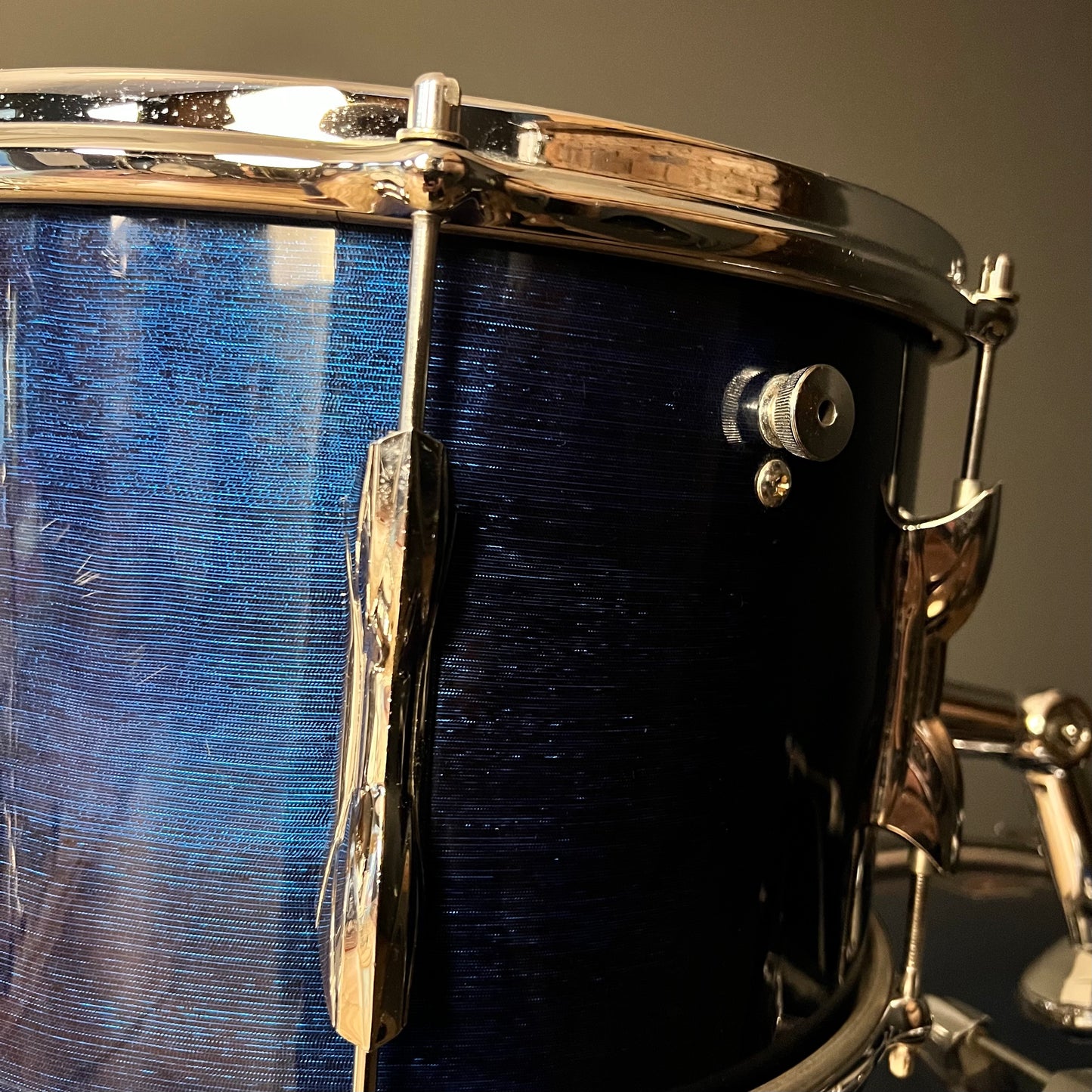 VINTAGE 1960's Premier Drum Set in Blue w/ Steel Olympic by Premier Snare Drum - 14x22, 8x12, 14x14 & 5x14