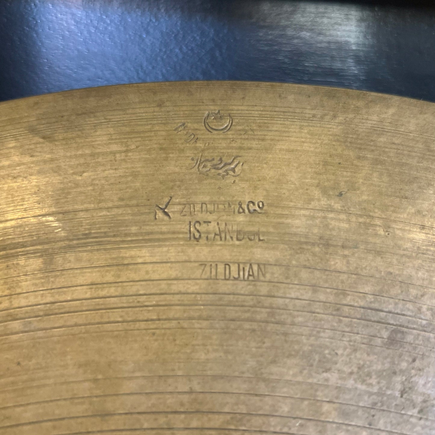 VINTAGE 1949-1953 K. Zildjian Istanbul 20" Old Stamp Type II Ride Cymbal w/ Four Rivets - 1800g