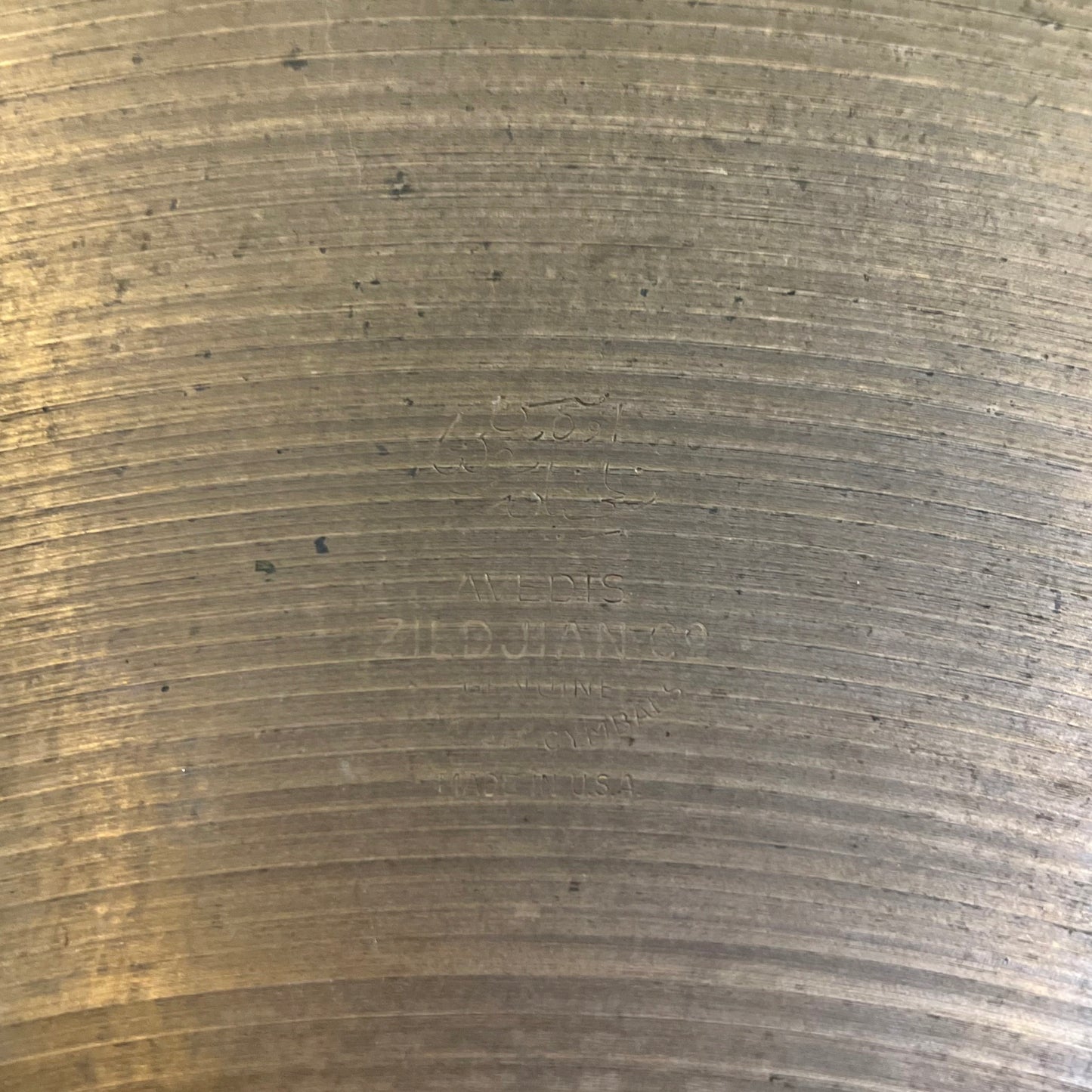 VINTAGE 1960's A. Zildjian 22" Medium Ride Cymbal w/ Five Rivets - 3421g