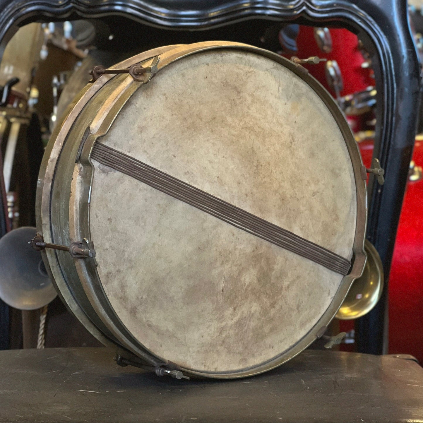 VINTAGE 1920's Leedy 3x13 Nickel over Brass Student Model Drum