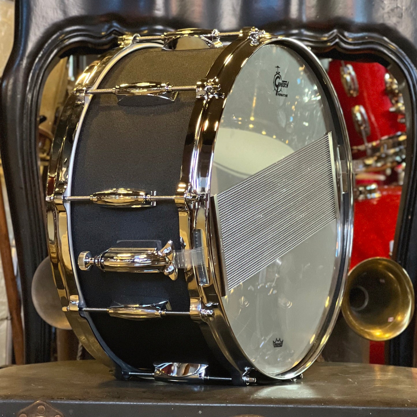 USED Gretsch 6.5x14 USA Black Copper Snare Drum