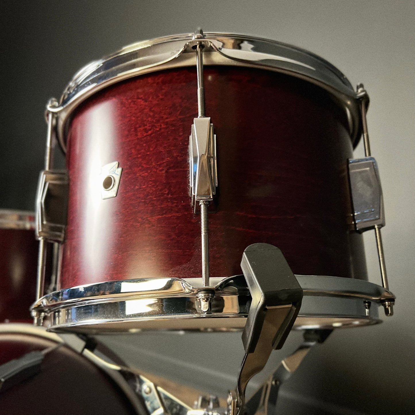USED Ludwig Club Date Drum Set in Cherry Satin - 14x18, 8x12, 14x14