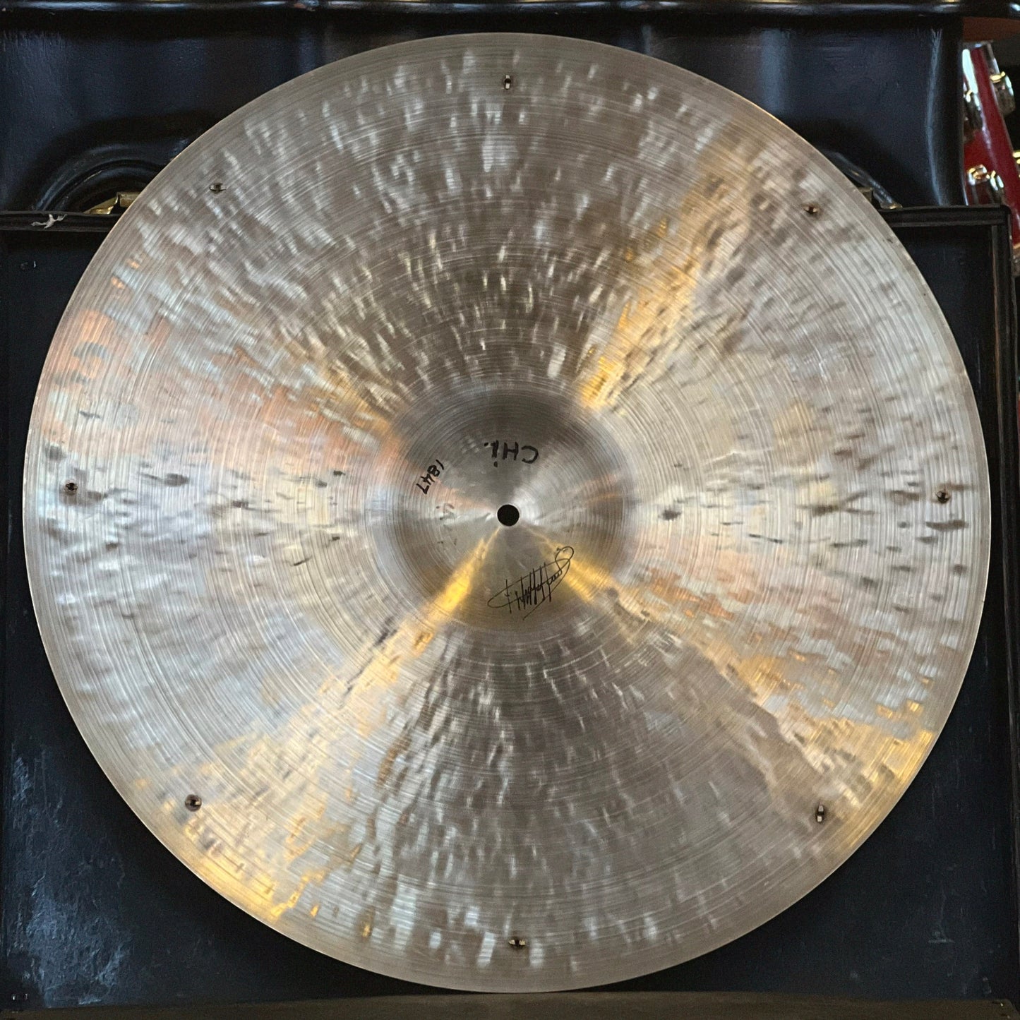VINTAGE 1967-1977 K. ZIldjian Istanbul New Stamp 20" Ride Cymbal w/ 8 rivets - 1847g