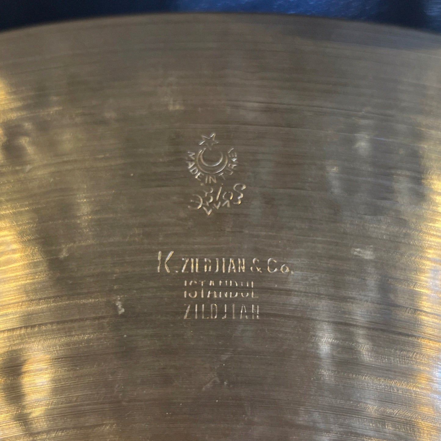 VINTAGE 1967-1977 K. Zildjian Istanbul New Stamp 20" Ride Cymbal - 1809g