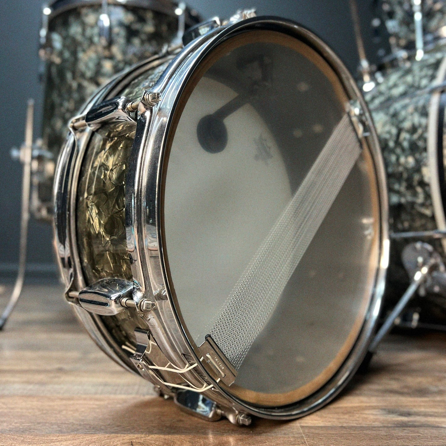 VINTAGE 1960's Rogers Drum Set in Black Diamond Pearl - 14x20, 8x12, 16x14, & 5x14