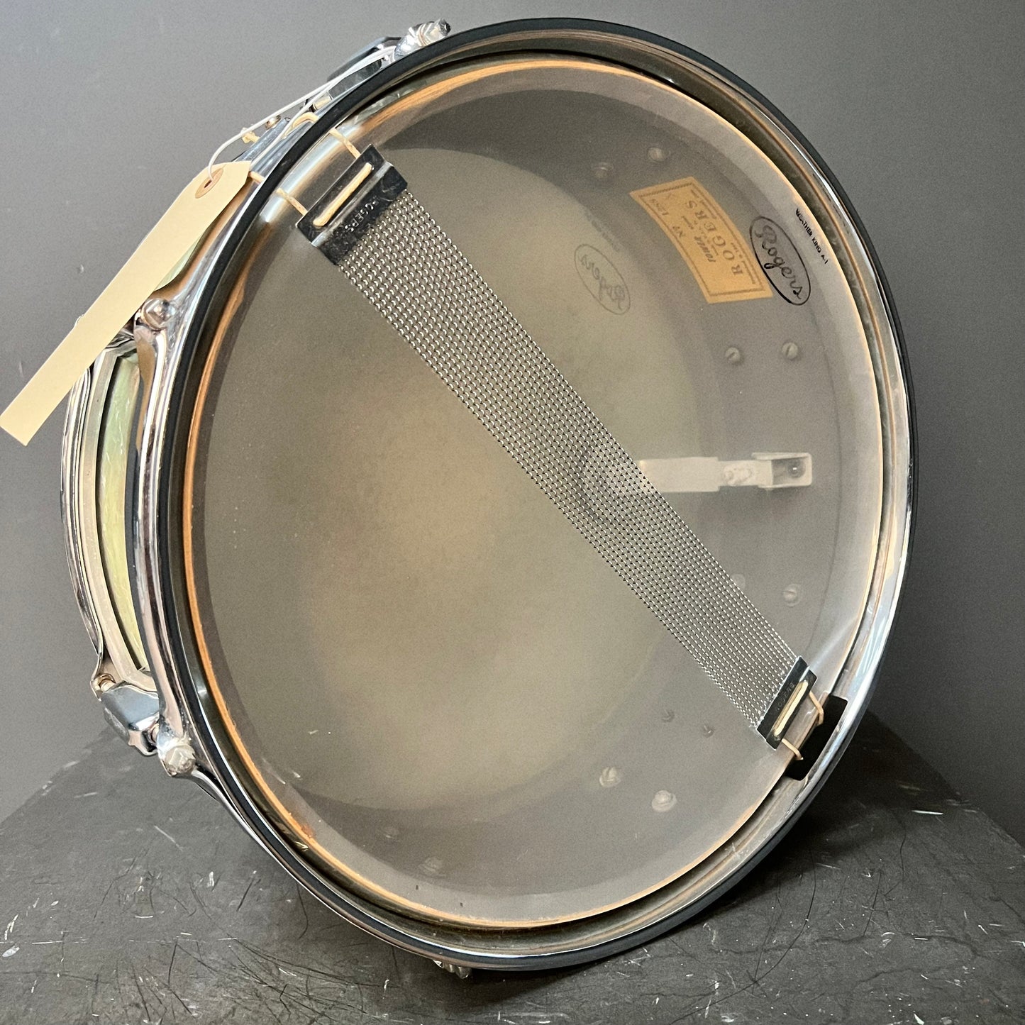 VINTAGE 1960's Rogers 5x14 Tower Snare Drum in White Marine Pearl
