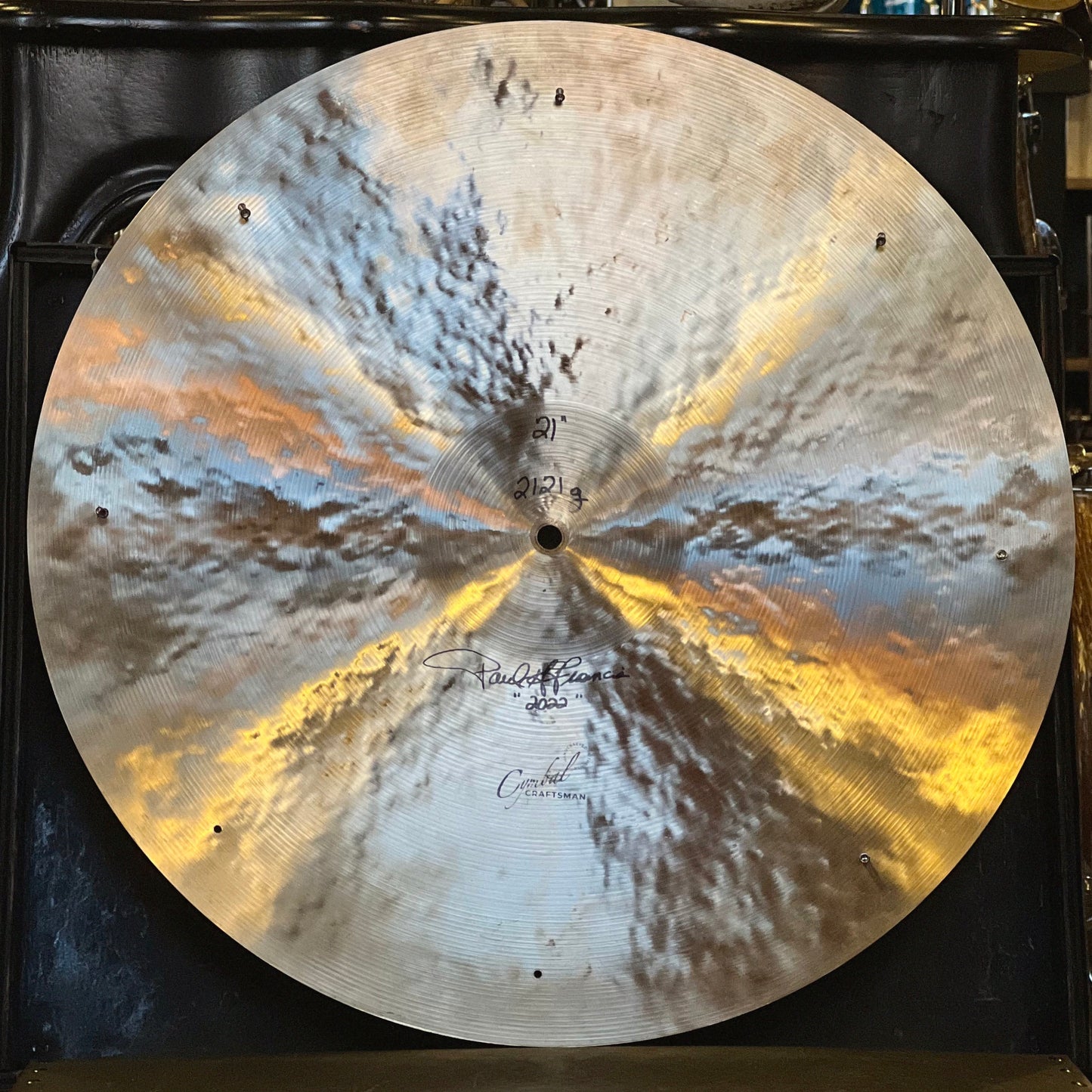 USED Cymbal Craftsman by Paul Francis 21" Ride w/ Rivets - 2121g