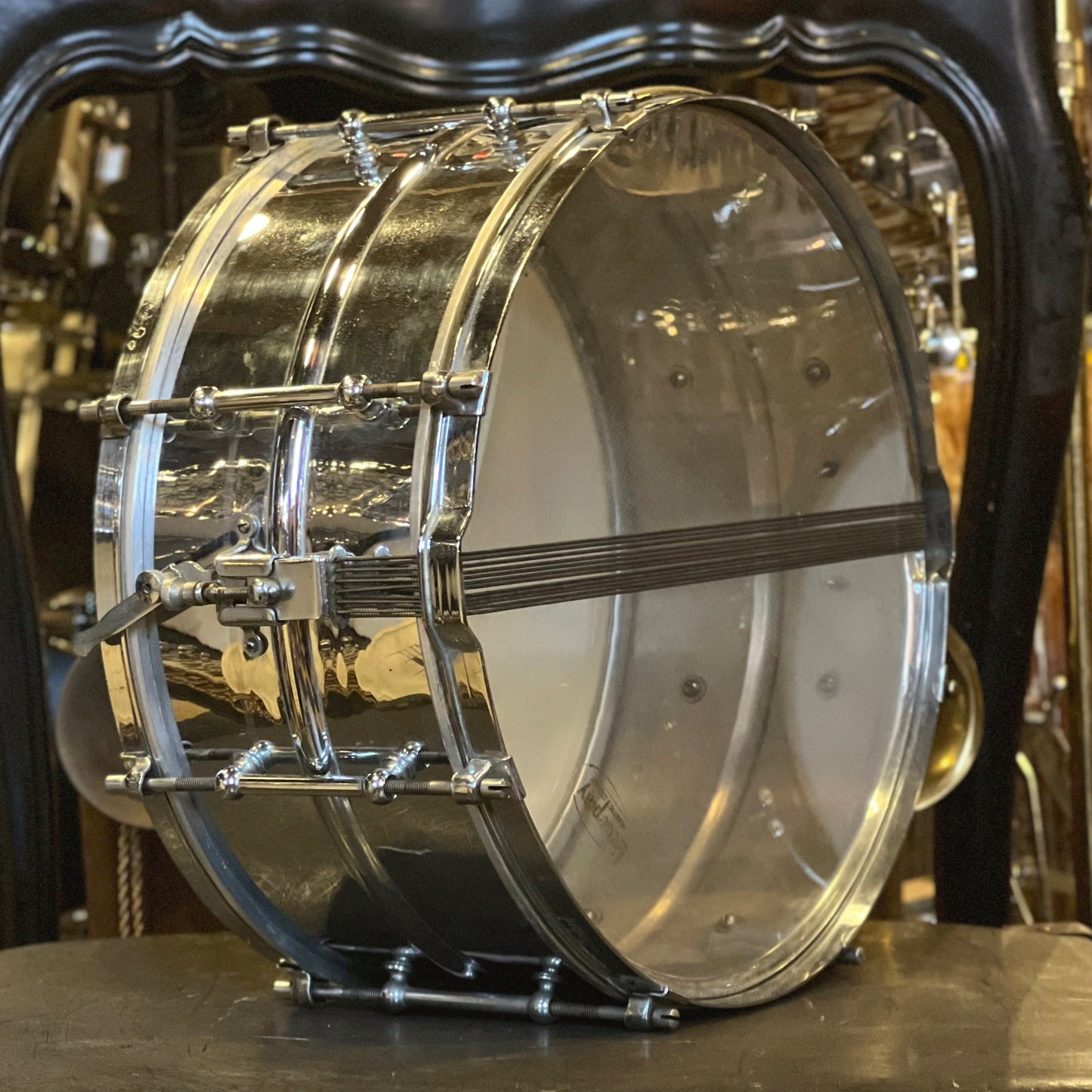 VINTAGE 1930's Carlton 6.5x14 "Standard" Brass Snare Drum