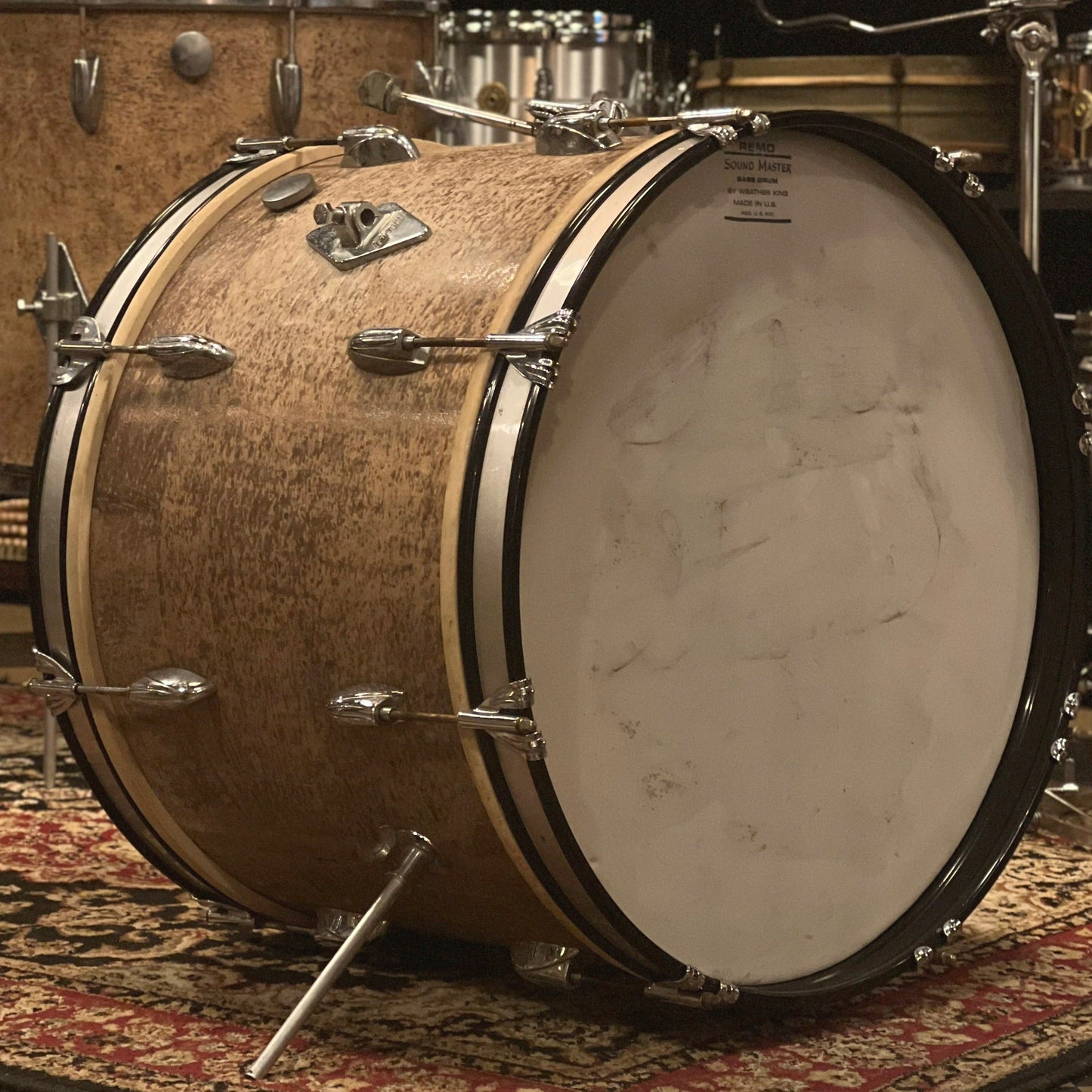 VINTAGE 1960's Gretsch Round Badge "Name Band" Outfit in Player's Grade Stripped Natural - 14x20, 9x13, 16x16