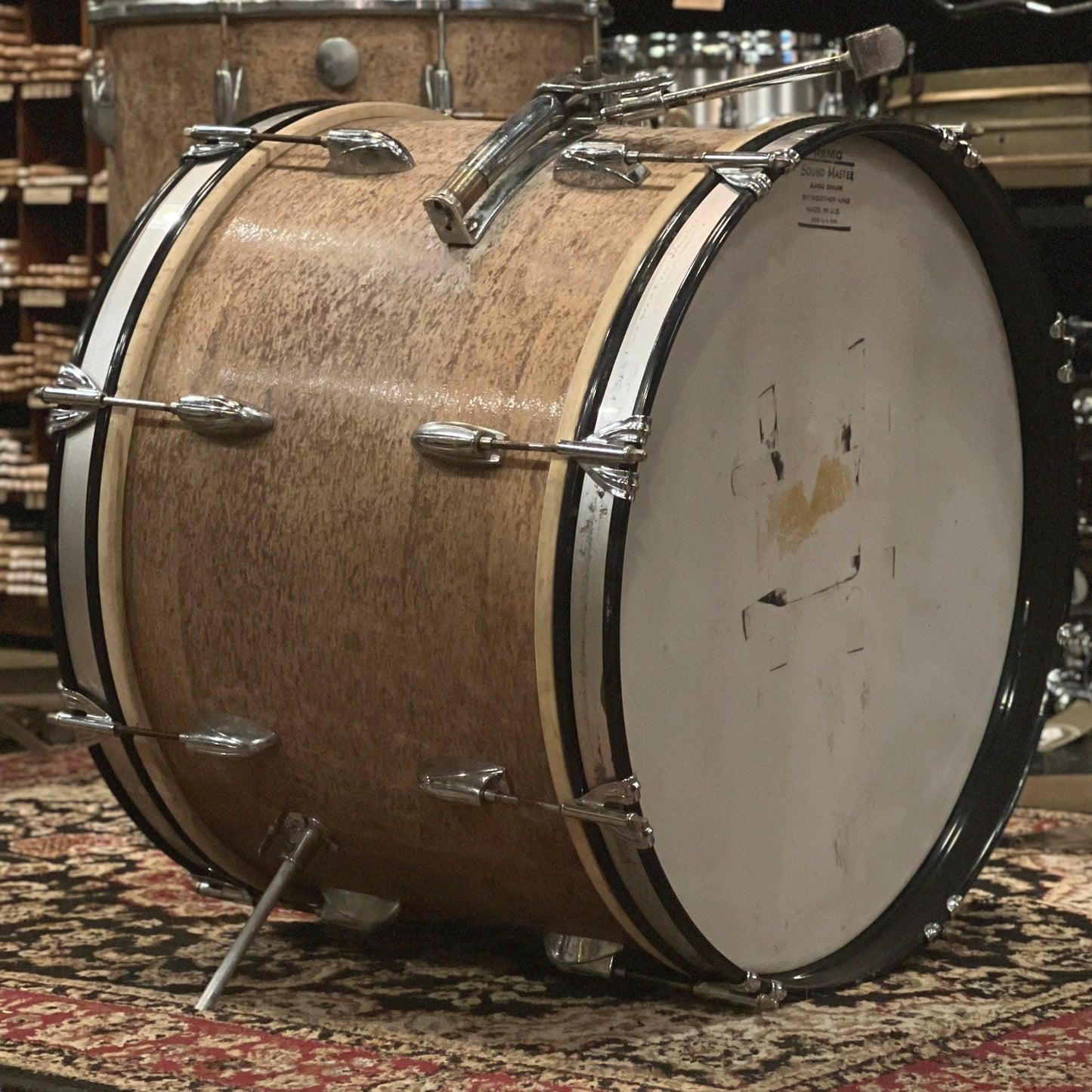 VINTAGE 1960's Gretsch Round Badge "Name Band" Outfit in Player's Grade Stripped Natural - 14x20, 9x13, 16x16