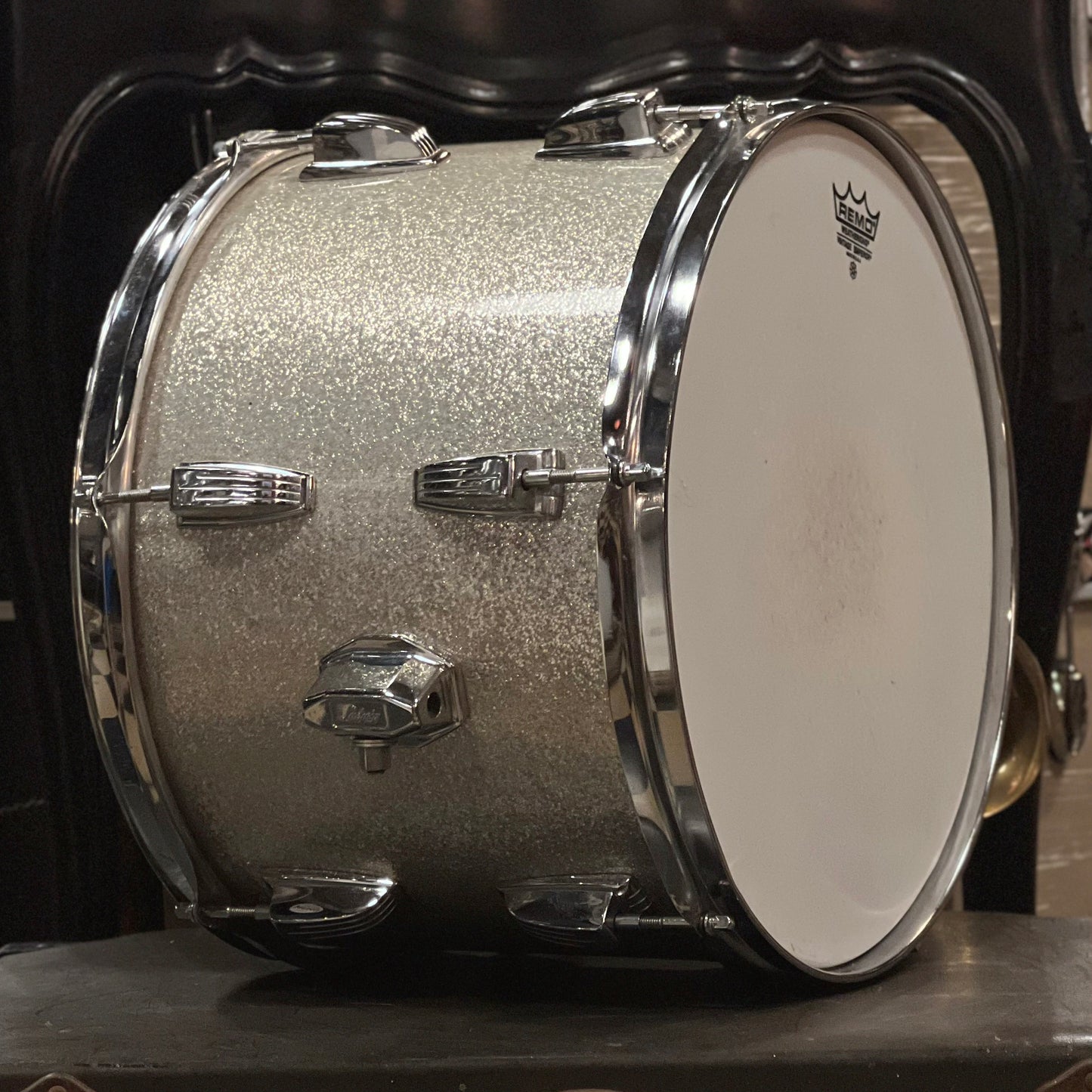 VINTAGE 1970's Ludwig 10x14 Tom in Silver Sparkle