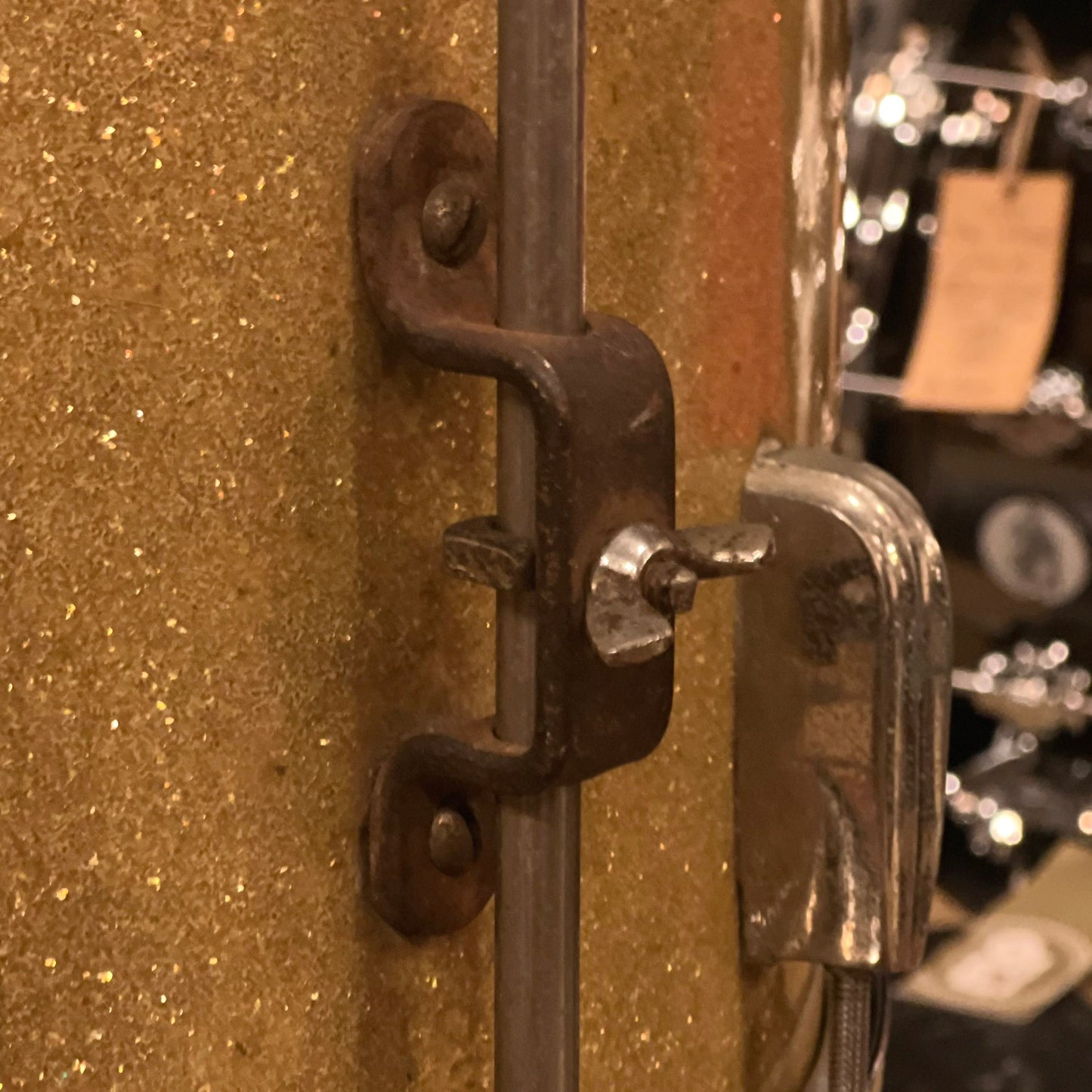 VINTAGE 1950's Slingerland 16x16 Radio King Floor Tom in Silver Sparkle/Ginger