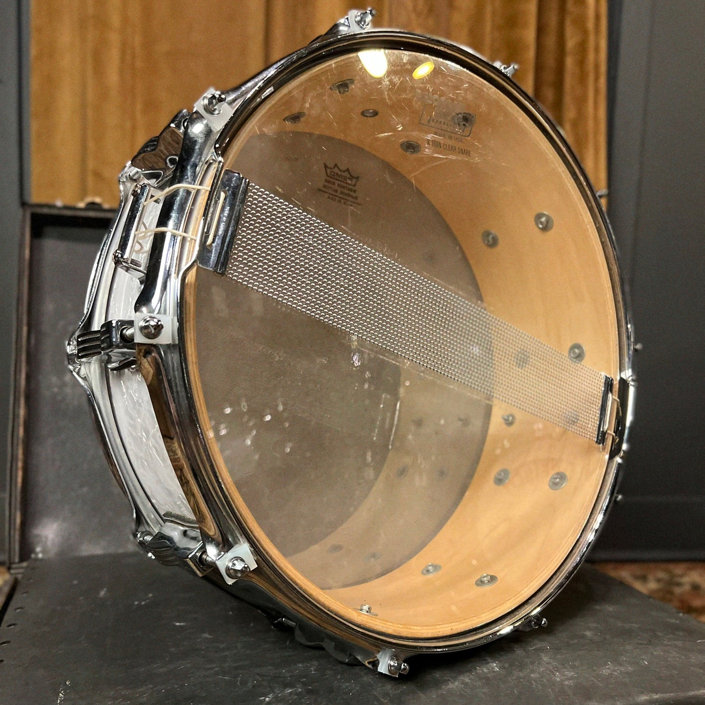 USED 1997 Ludwig 5x14 Classic Snare in White Marine Pearl