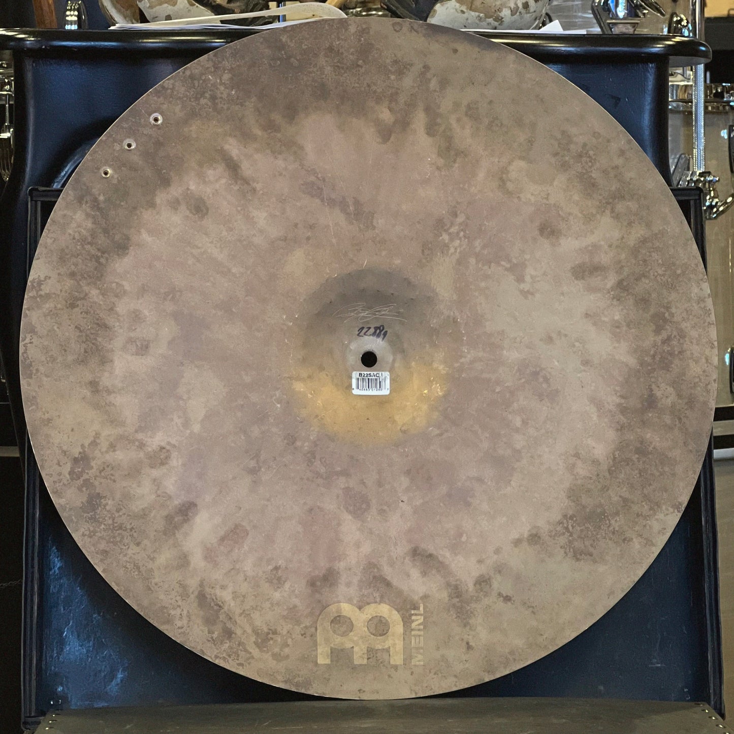 USED Meinl 22" Byzance Sand Crash-Ride Cymbal w/ Three Rivets - 2288g