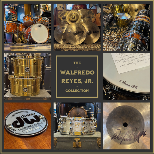 The Walfredo Reyes, Jr. Collection - for sale at Badges Drum Shop