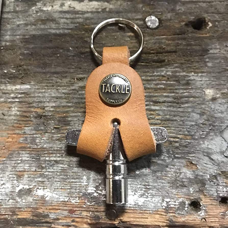 Tackle Leather Drum Key - Saddle Tan