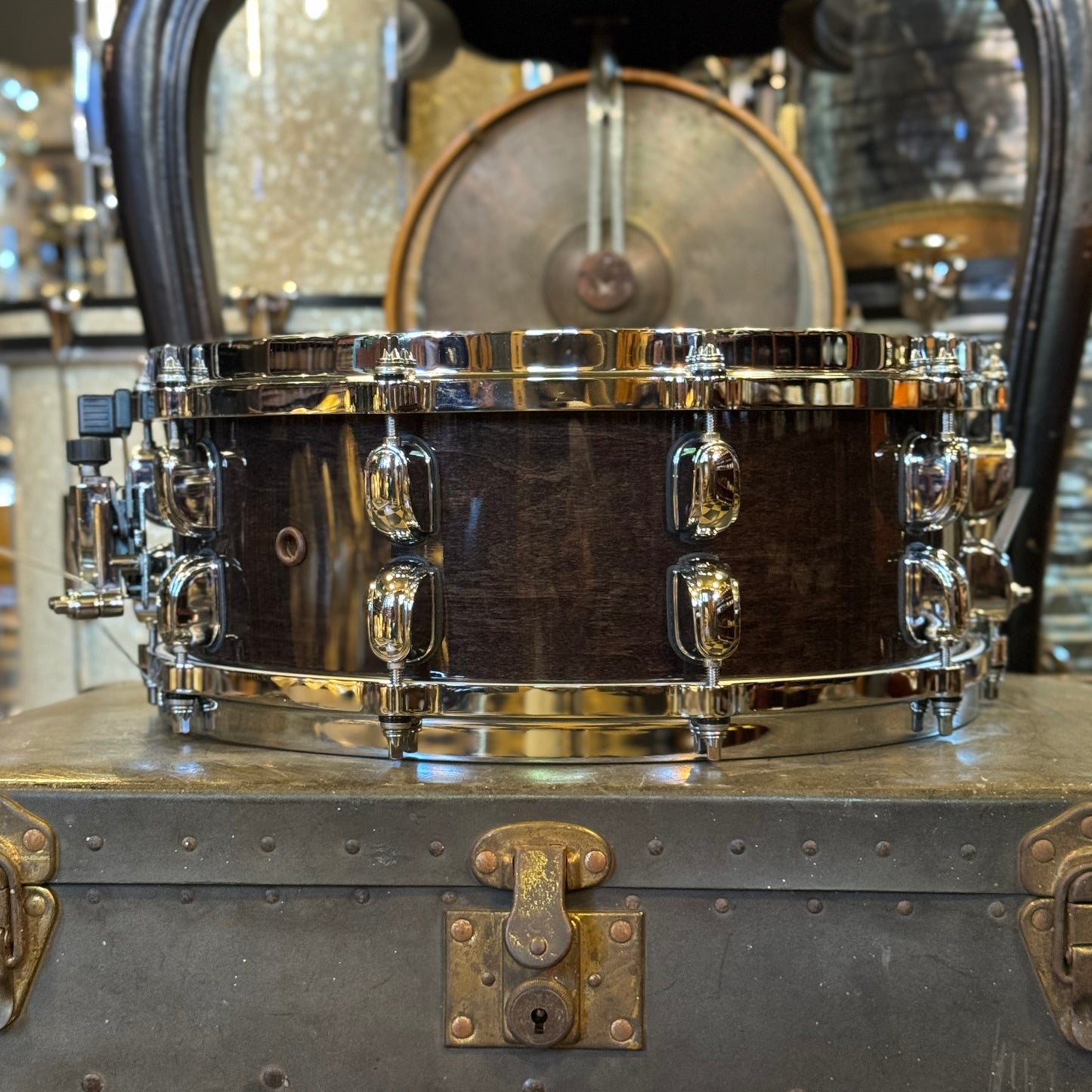 USED Tama 5.5x14 Starclassic Maple Snare Drum in Cherry Black Lacquer