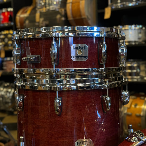 USED 2000's Gretsch Renown in Cherry Gloss Lacquer - 14x18, 8x12, 14x14, 5.5x14