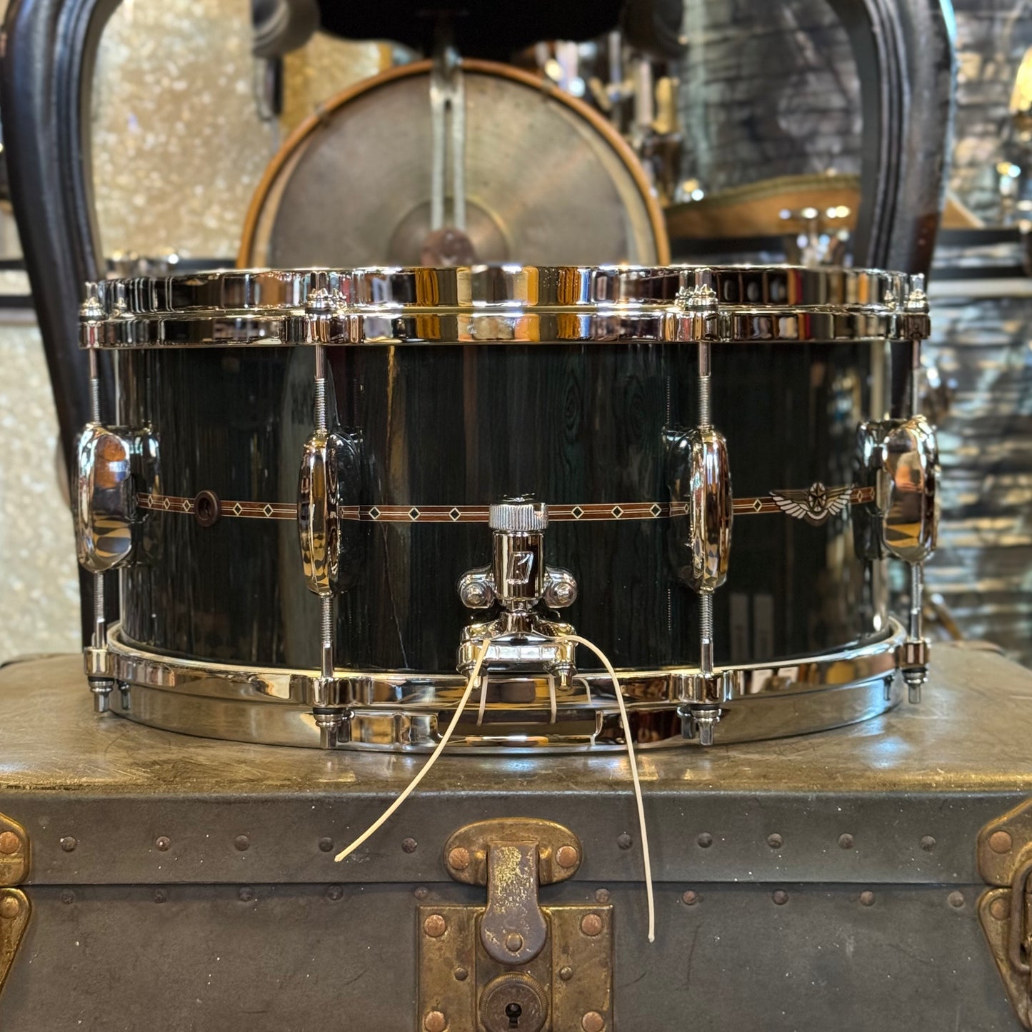 USED Tama 6.5x14 Star Bubinga Snare Drum in Dark Green Cordia Lacquer