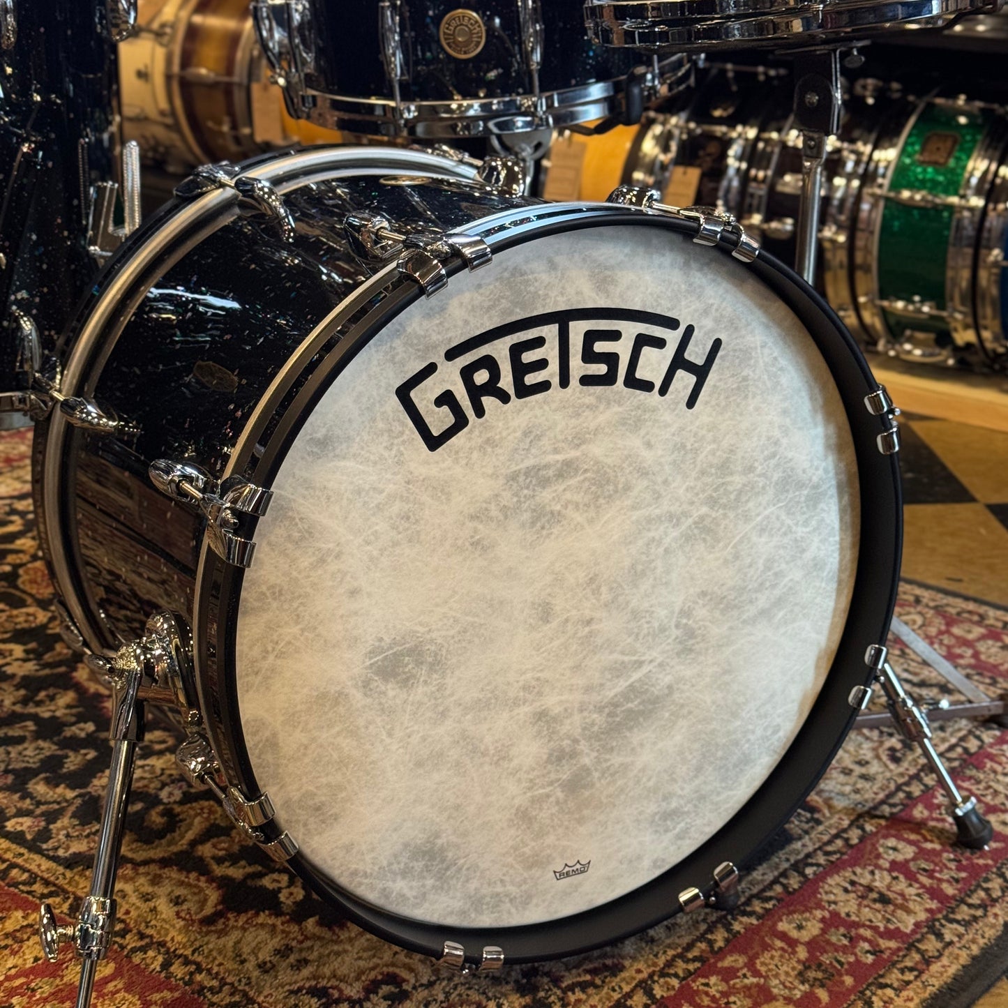 USED Gretsch USA Custom in Mardi Gras - 14x20, 8x12, 14x14, 5.5x14