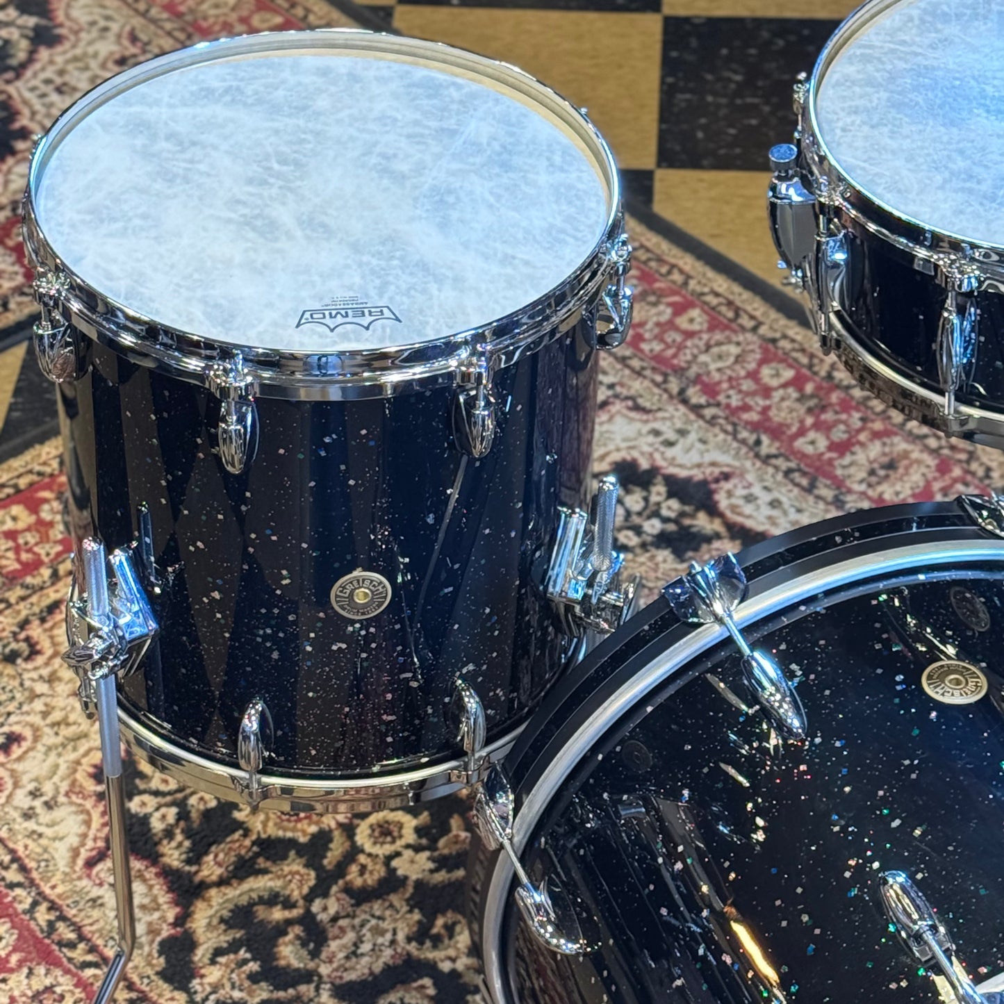 USED Gretsch USA Custom in Mardi Gras - 14x20, 8x12, 14x14, 5.5x14