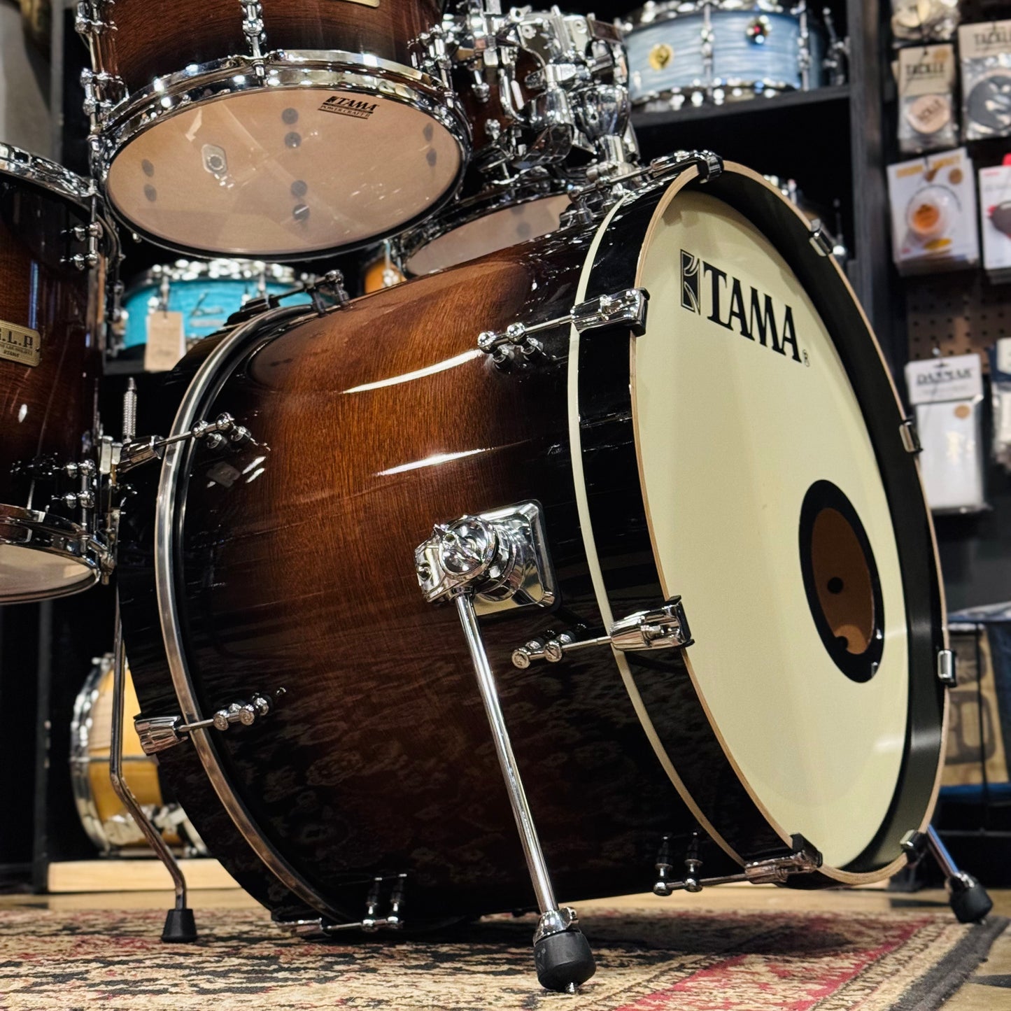 USED Tama SLP Dynamic Kapur Drum Set in Gloss Kapur Burst - 16x22, 6.5x10, 7x12, 12x14, 14x16