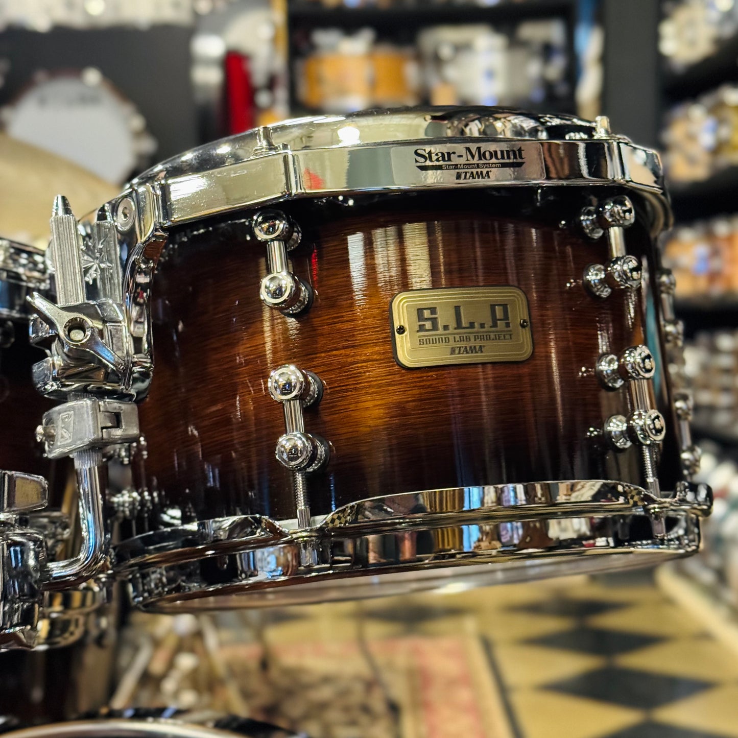USED Tama SLP Dynamic Kapur Drum Set in Gloss Kapur Burst - 16x22, 6.5x10, 7x12, 12x14, 14x16