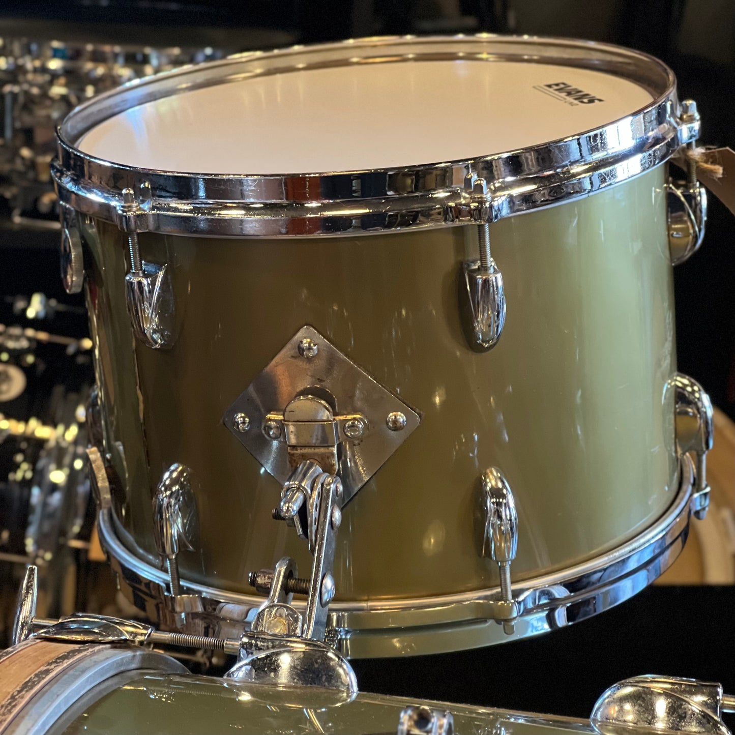 VINTAGE 1956-1959 Gretsch Round Badge 6ply "Name Band" Outfit in Copper Mist - 14x22, 9x13, 14x14