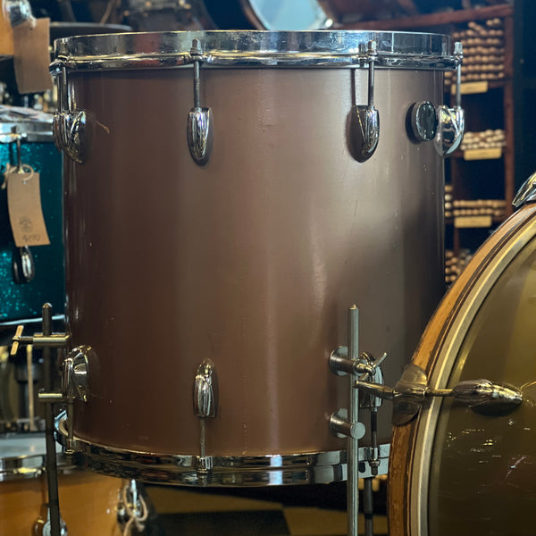 VINTAGE 1956-1959 Gretsch Round Badge 6ply "Name Band" Outfit in Copper Mist - 14x22, 9x13, 14x14