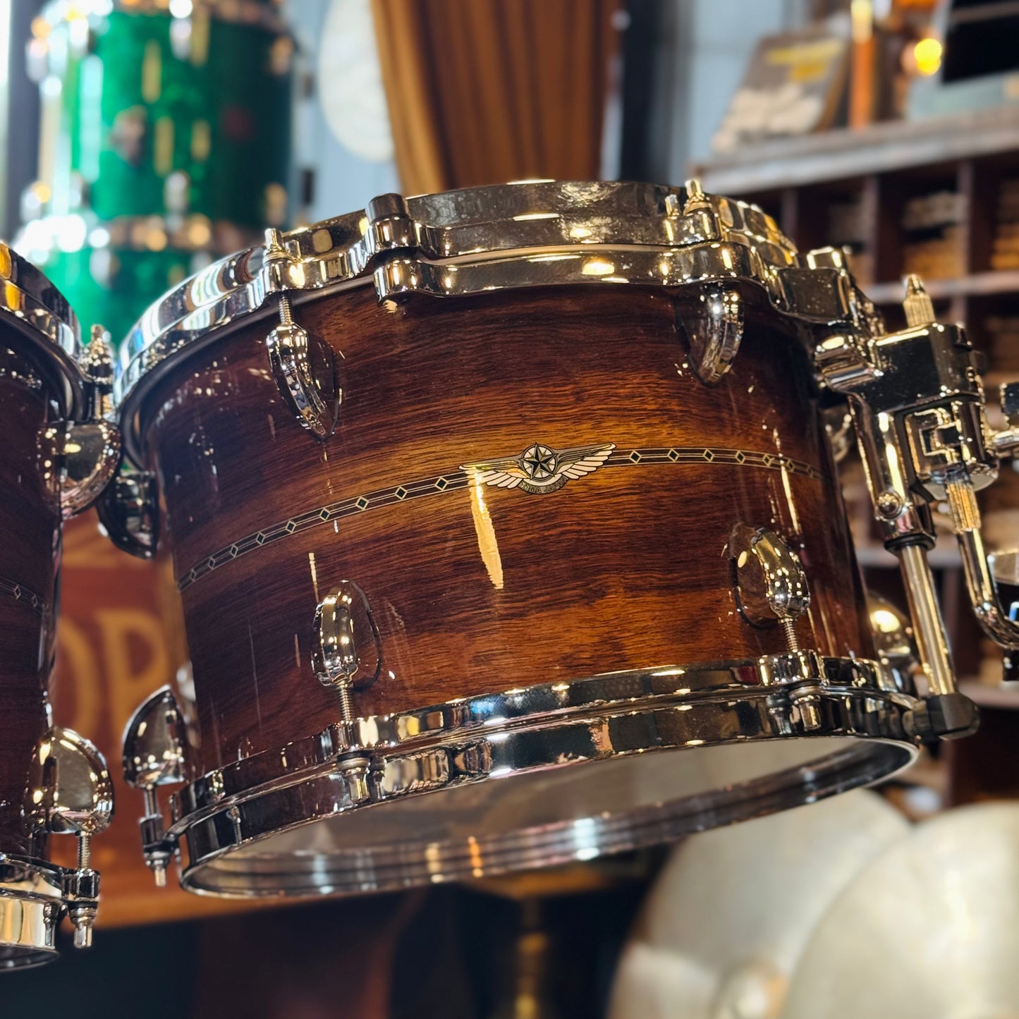 USED Tama Star Bubinga Drumset in Natural Indian Laurel - 14x18, 8x12, 9x13, 14x14, 14x16