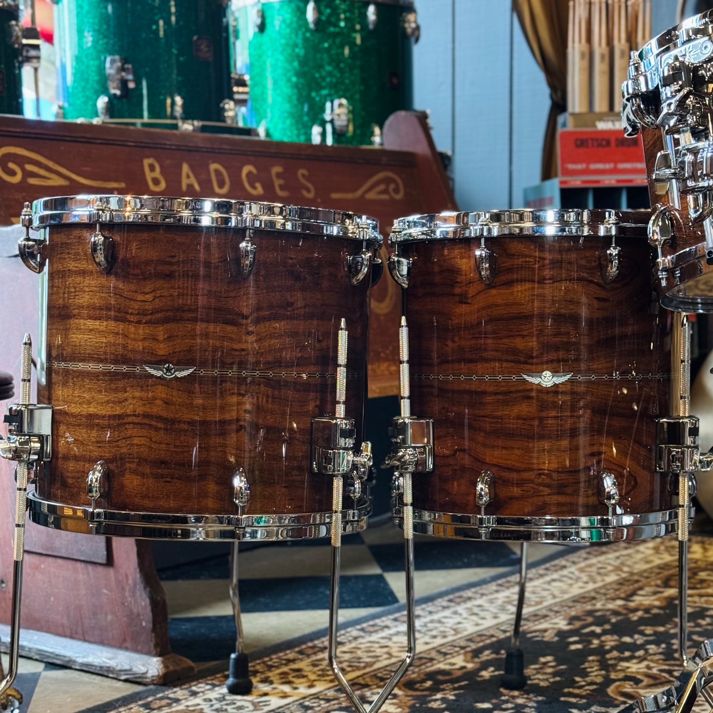 USED Tama Star Bubinga Drumset in Natural Indian Laurel - 14x18, 8x12, 9x13, 14x14, 14x16