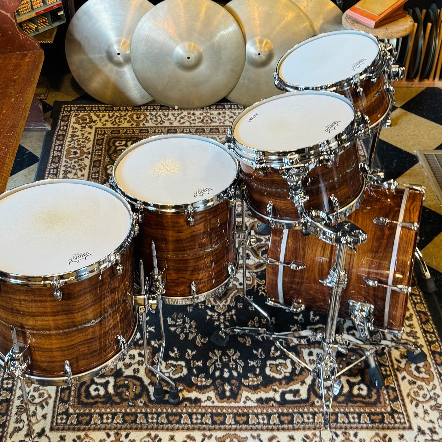 USED Tama Star Bubinga Drumset in Natural Indian Laurel - 14x18, 8x12, 9x13, 14x14, 14x16