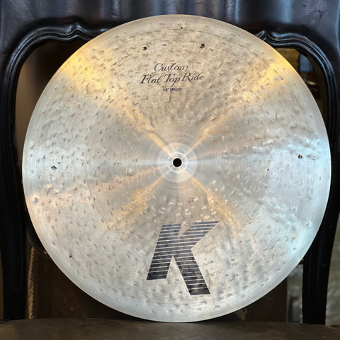 USED Zildjian 18" K Custom Flat Top Ride w/ Four Rivets - 1664g