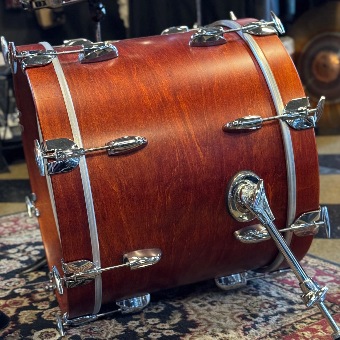 FLOOR MODEL Gretsch USA Custom in Satin Burnt Orange - 14x18, 8x12, 14x14, 5.5x14