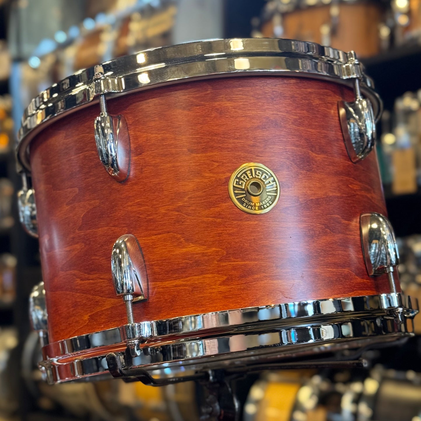 FLOOR MODEL Gretsch USA Custom in Satin Burnt Orange - 14x18, 8x12, 14x14, 5.5x14