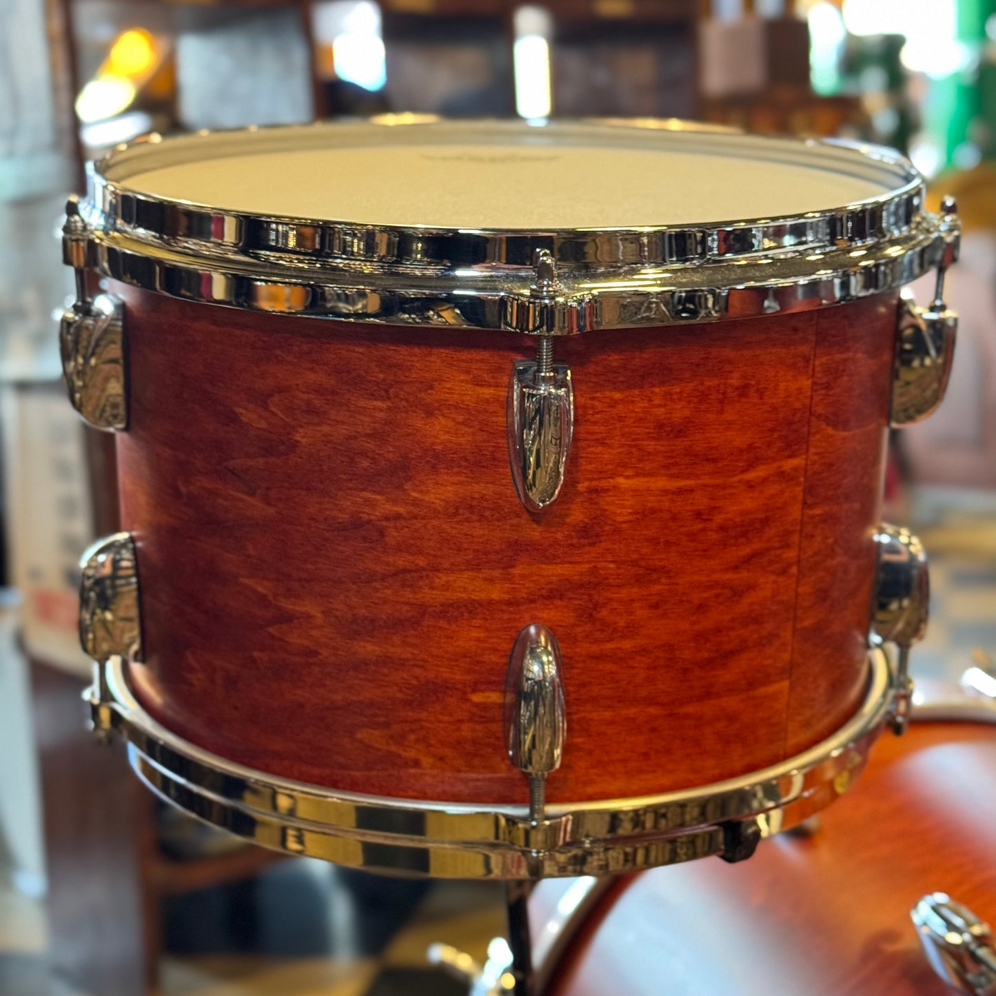 FLOOR MODEL Gretsch USA Custom in Satin Burnt Orange - 14x18, 8x12, 14x14, 5.5x14