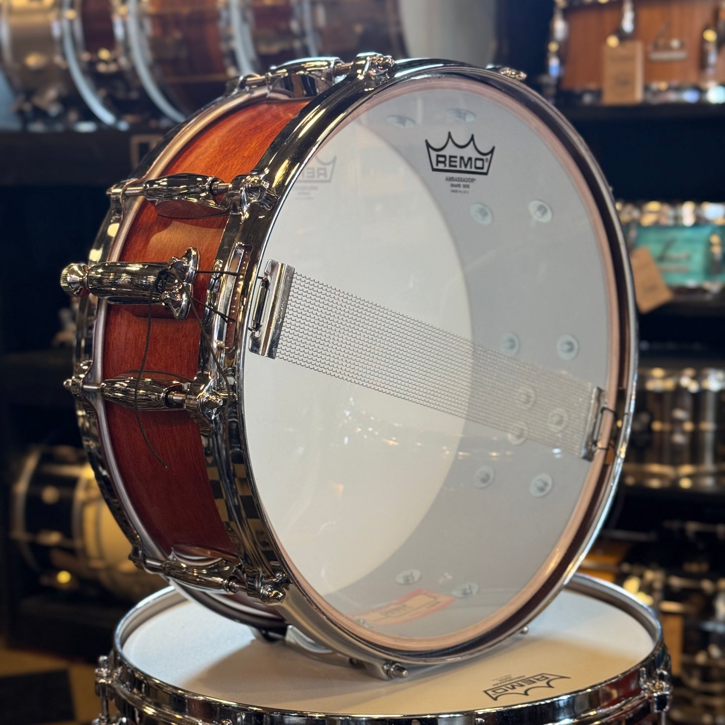 FLOOR MODEL Gretsch USA Custom in Satin Burnt Orange - 14x18, 8x12, 14x14, 5.5x14
