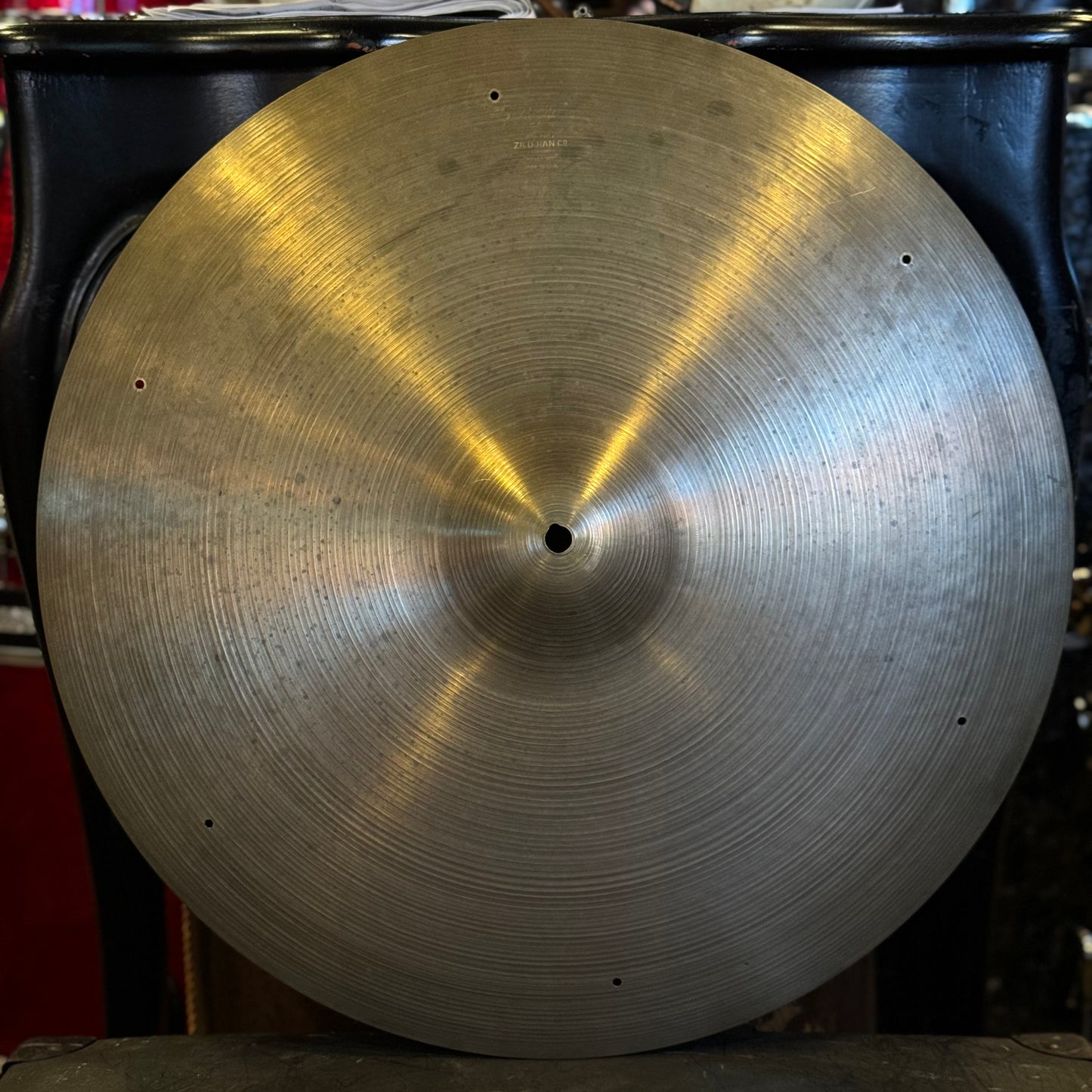 VINTAGE 1960's A. Zildjian 20" Thin Ride (Drilled for Six Rivets Holes) - 2256g