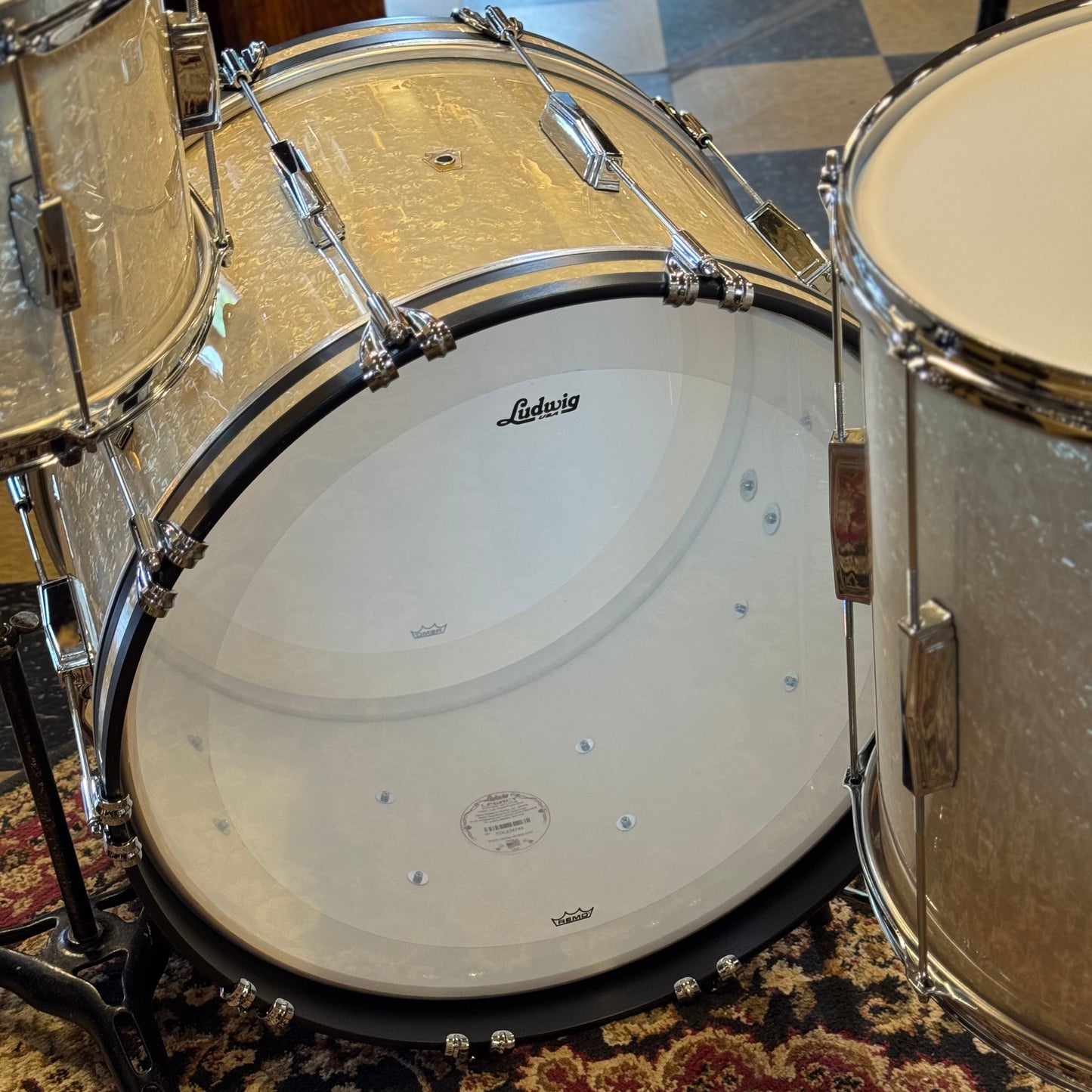 NEW Ludwig Legacy Maple in Vintage Marine Pearl - 14x22, 9x13, 16x16
