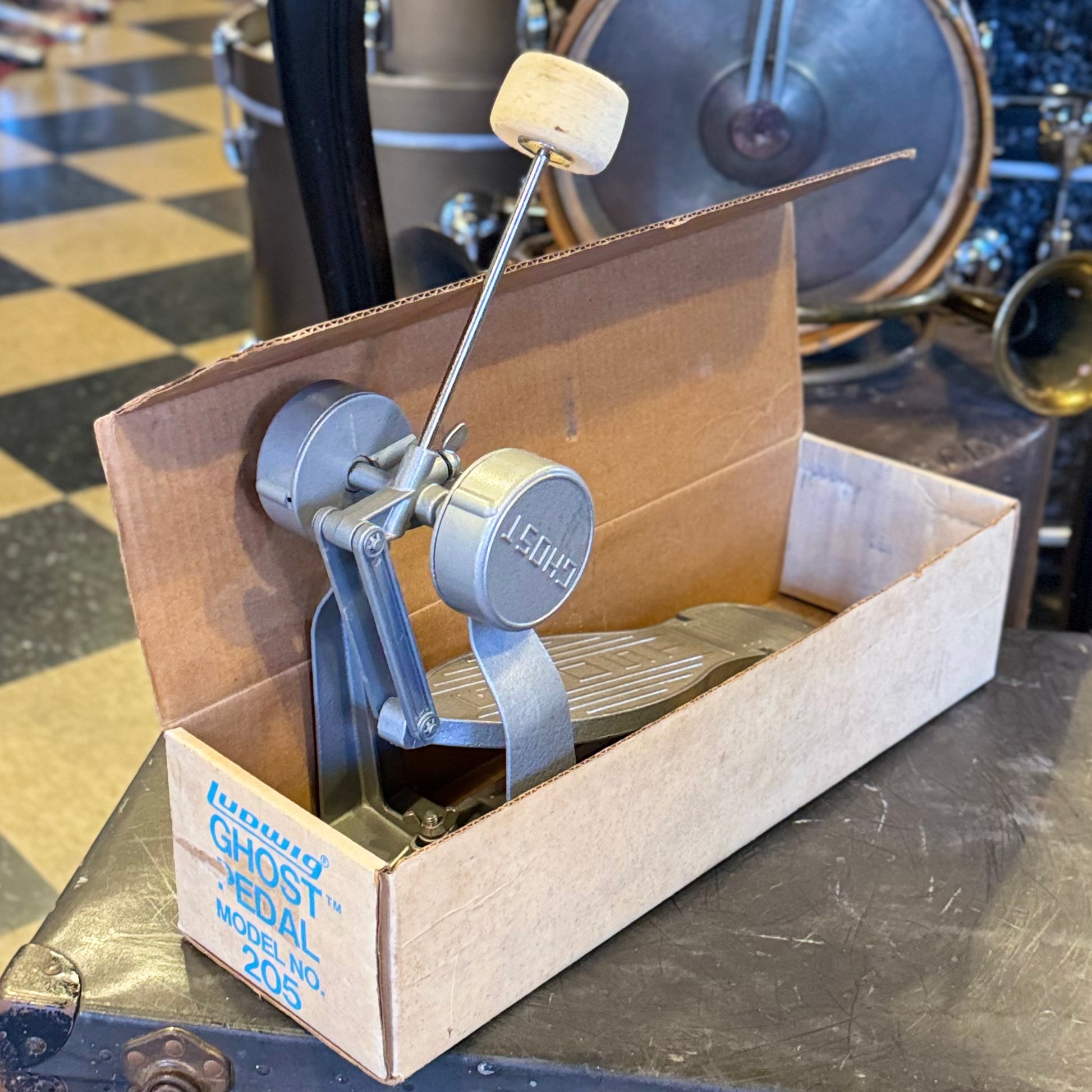 ghost pedal VINTAGE New Old Stock Ludwig Ghost Pedal w/ Box