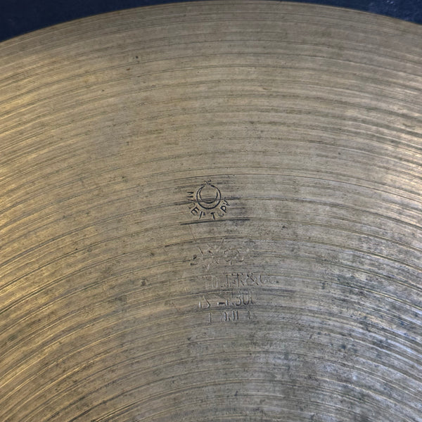 VINTAGE 1960's K. ZIldjian Istanbul 14” Intermediate Stamp Hi-Hat Cymbals - 890/938g